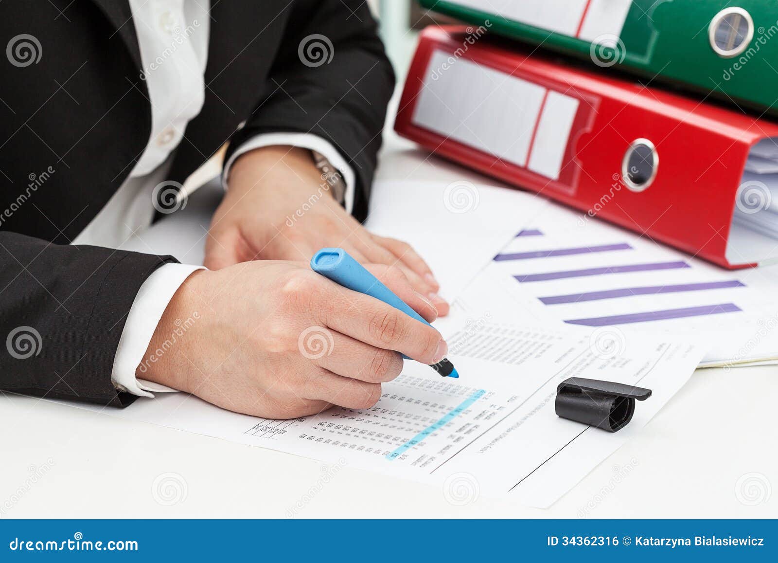 Important Information Highlighting Stock Photo Image of calculating