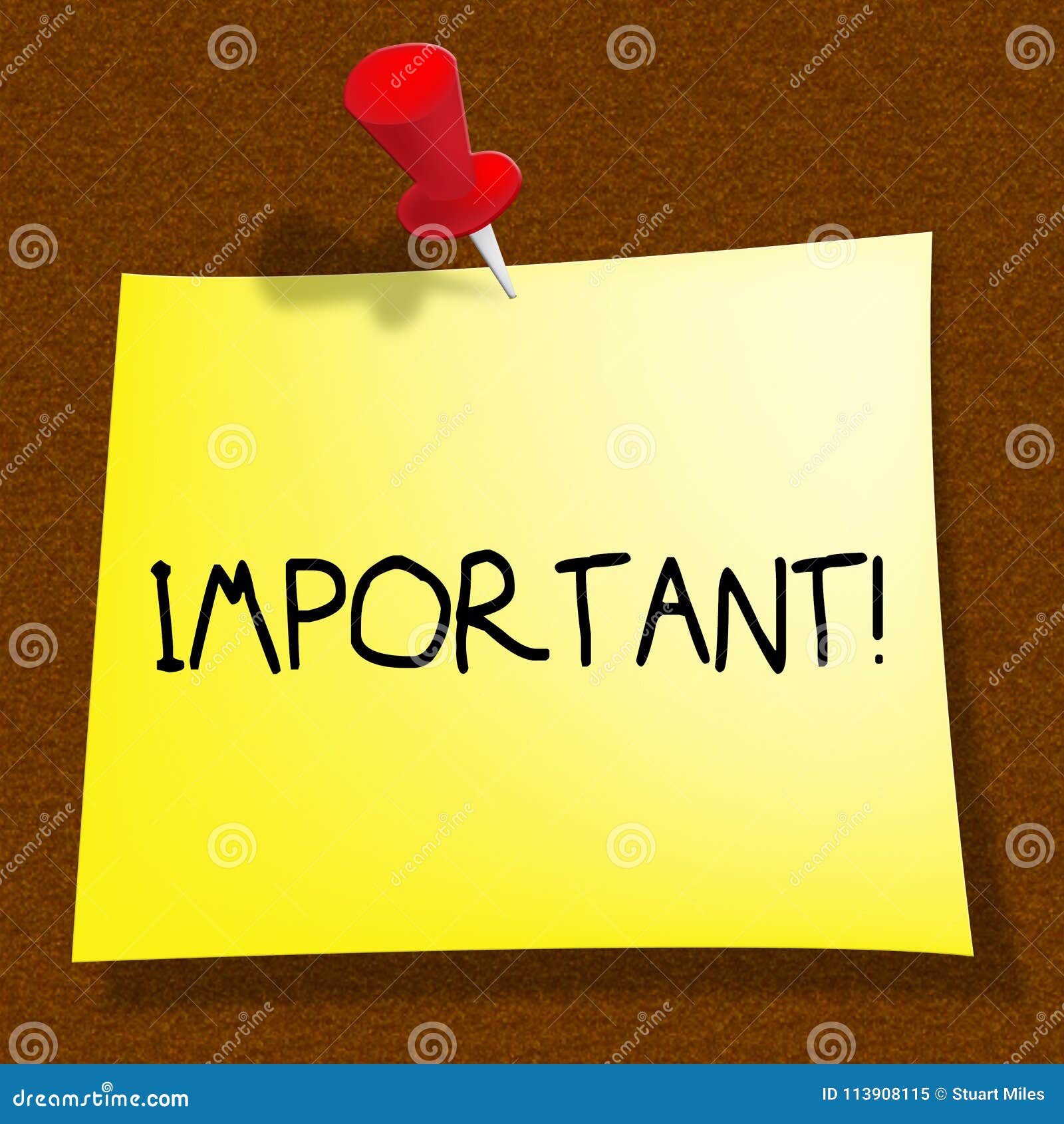Important Message Showing Critical Information 3d Illustration Stock