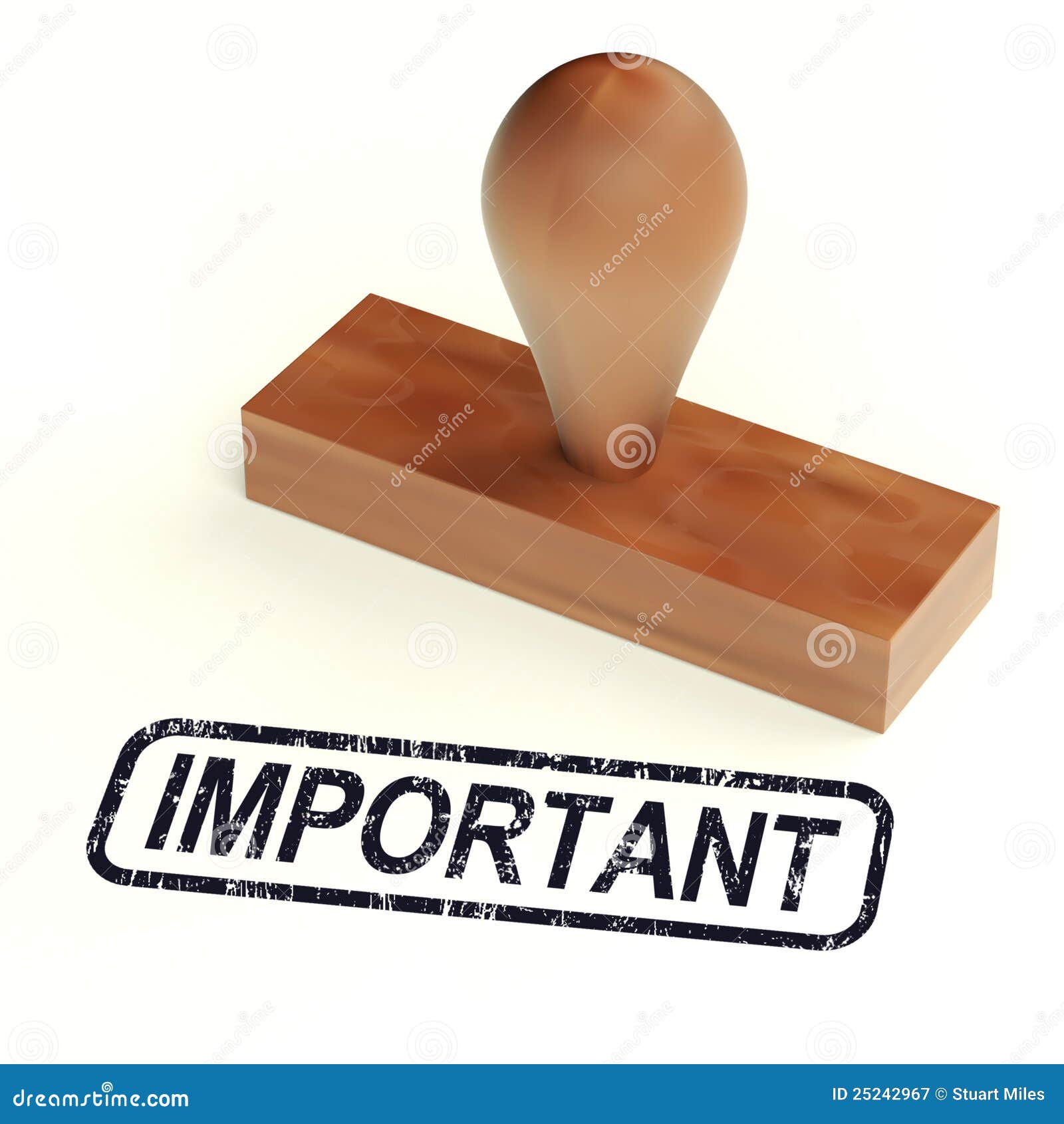 Important Rubber Stamp Shows Critical Information Stock Illustration