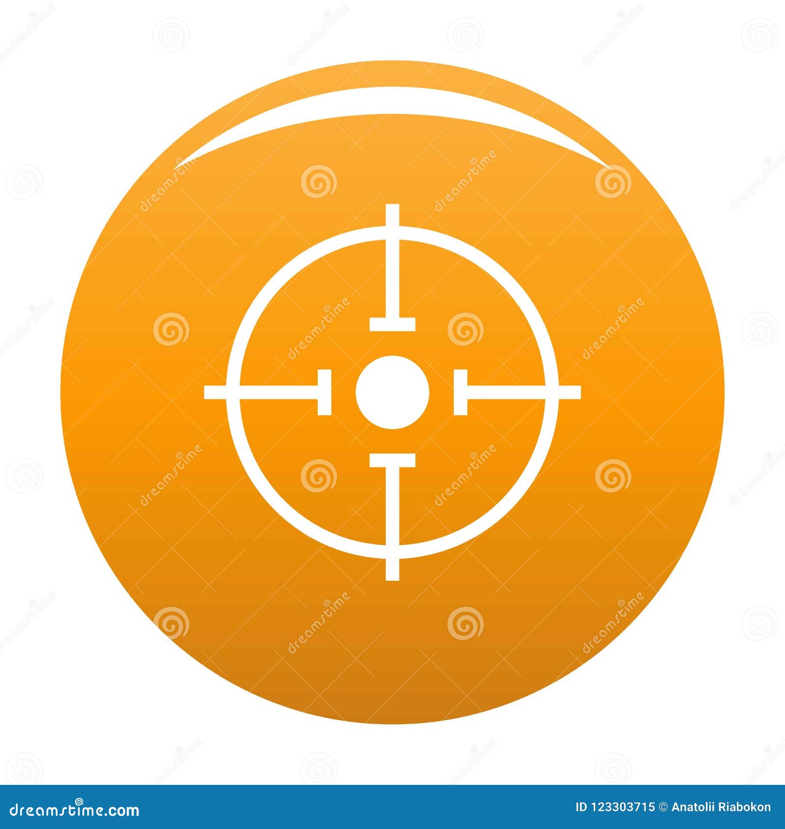 Important Target Icon Orange Stock Illustration - Illustration of round ...