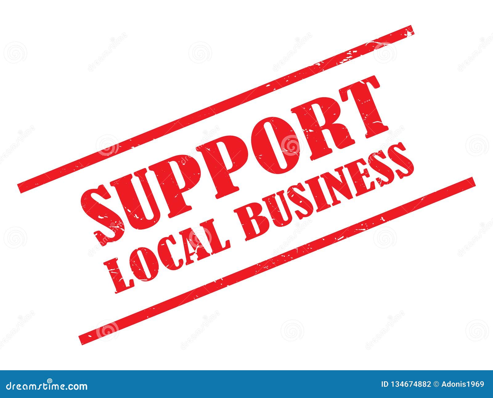 support local business stamp