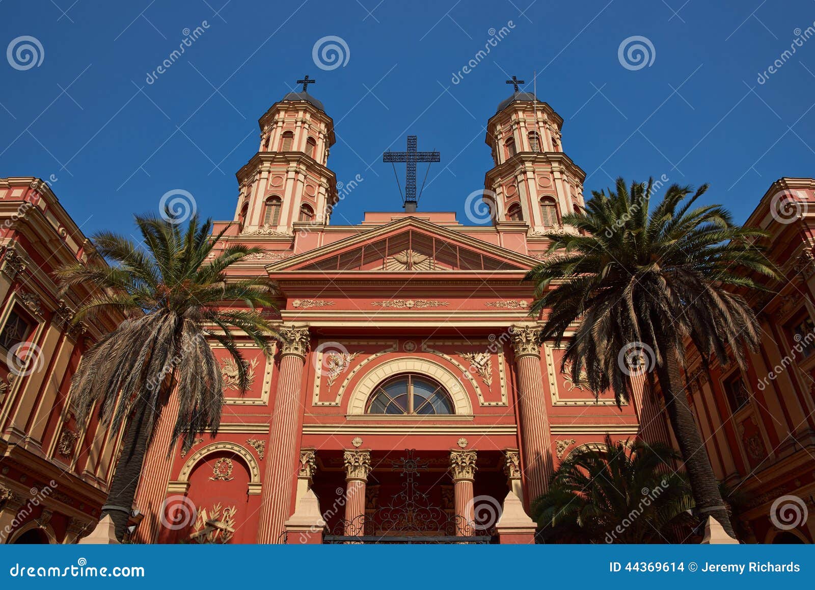 imposing church in santiago, chile