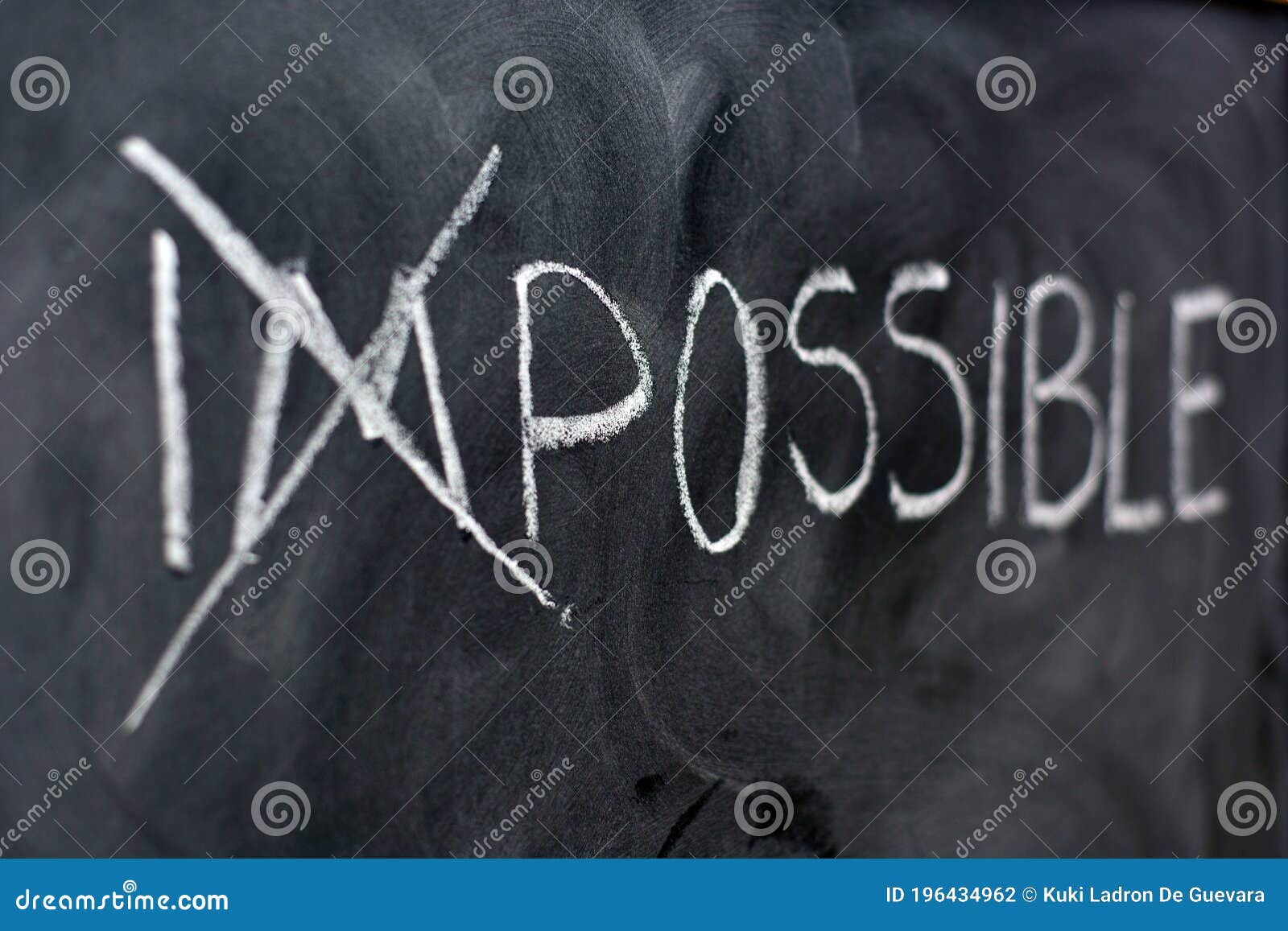 impossible handwritten on blackboard