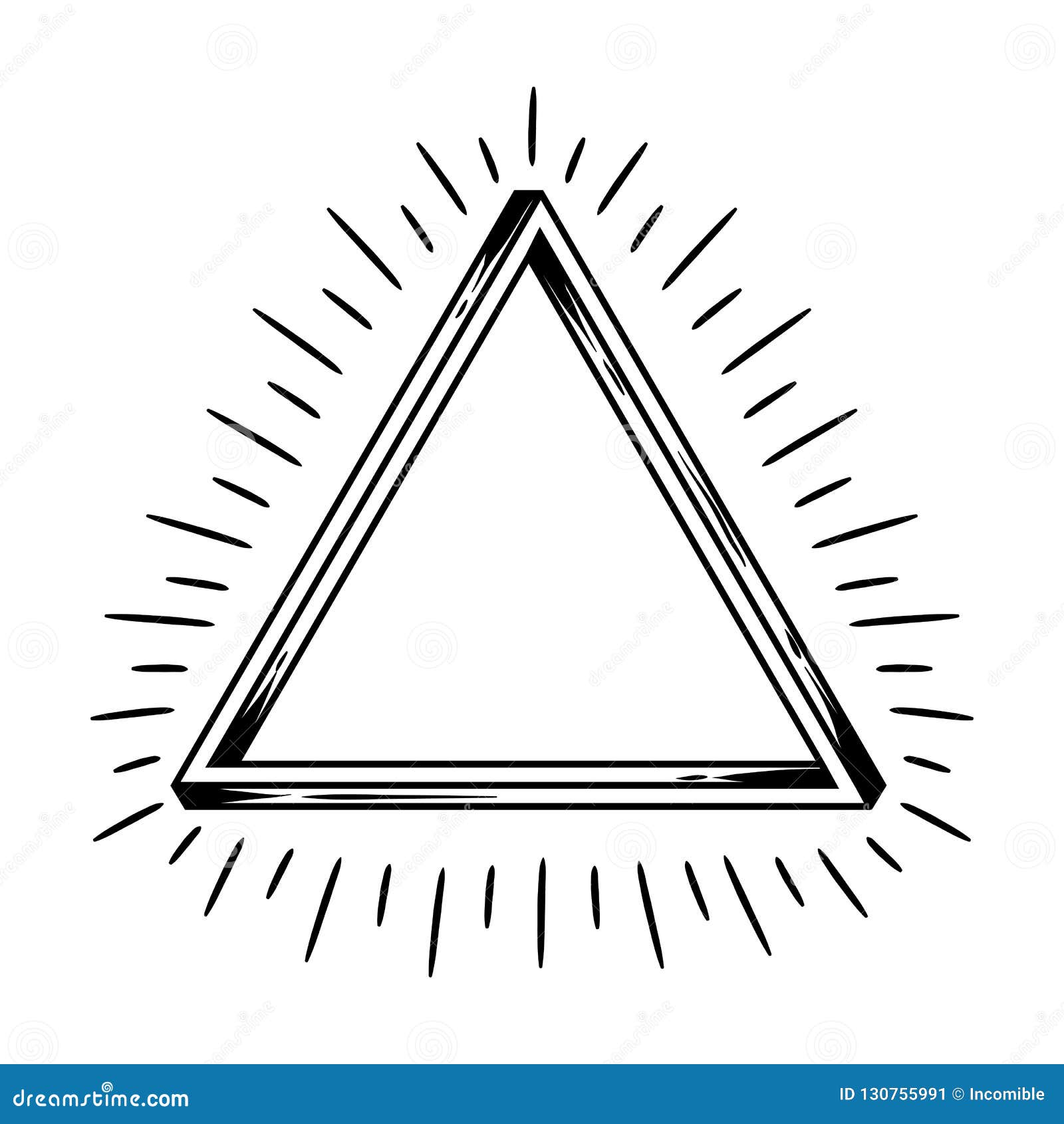 Impossible Infinite Triangles Background. Cartoon Vector ...