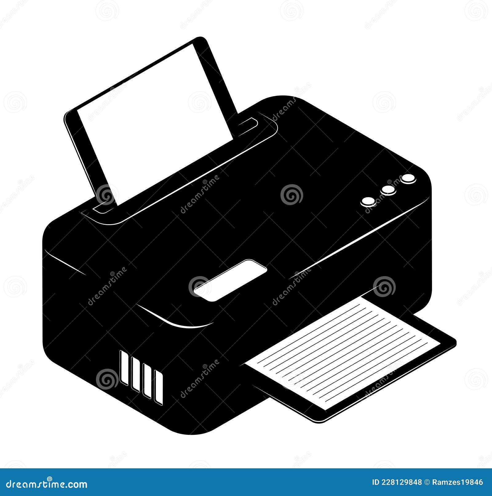 Impresora, Escáner, Copiadora Aislado En Fondo Blanco Fotos