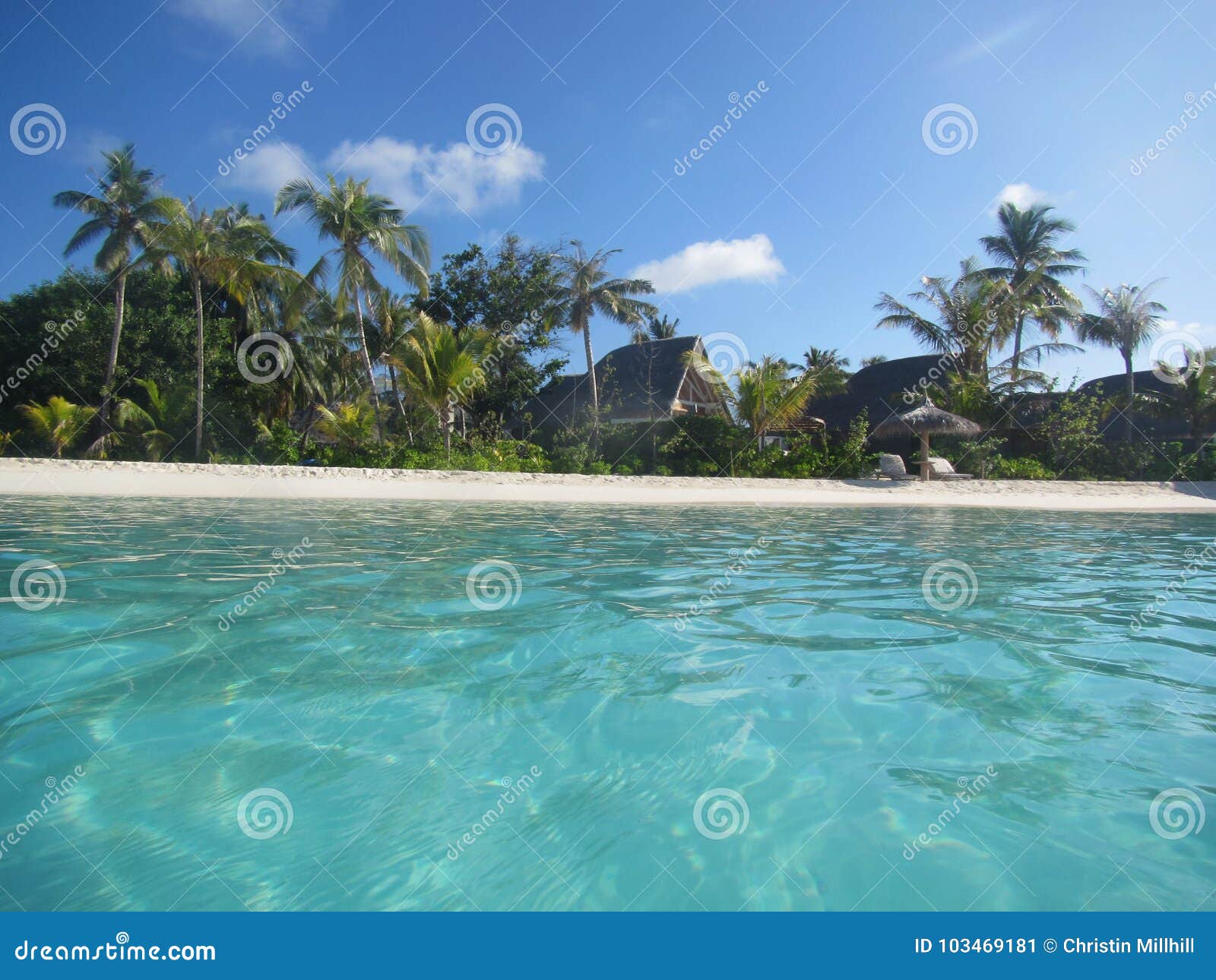 Impression De Plage Des Maldives Style De Carte Postale