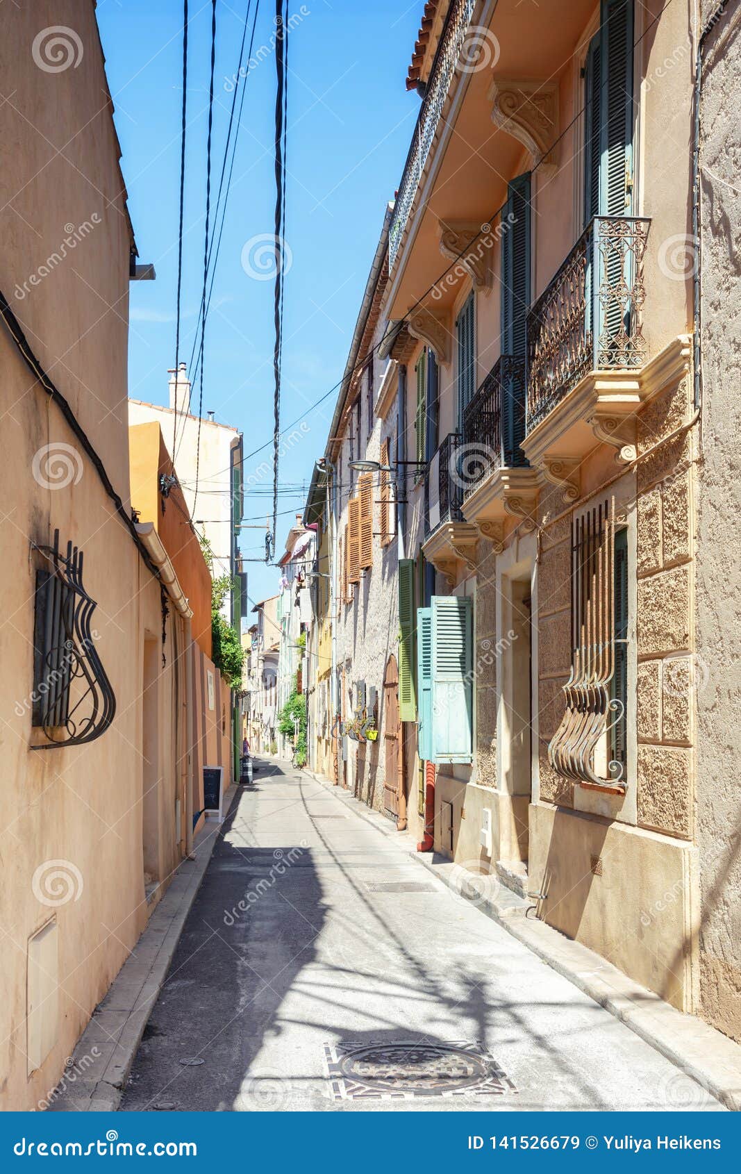 Impression of the Narrow Streets in the Old Center of Antibes Stock ...