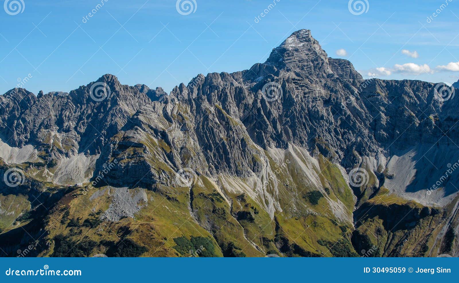 impressive alpine peak close to oberstdorf