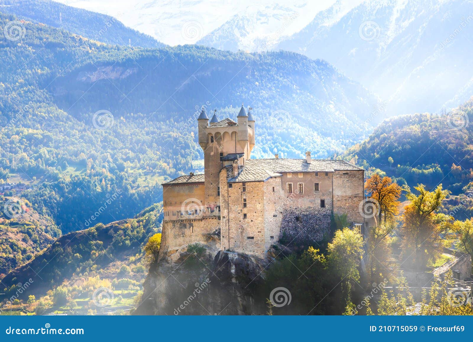 medieval castles of italy -saint pierre in valle d`aosta