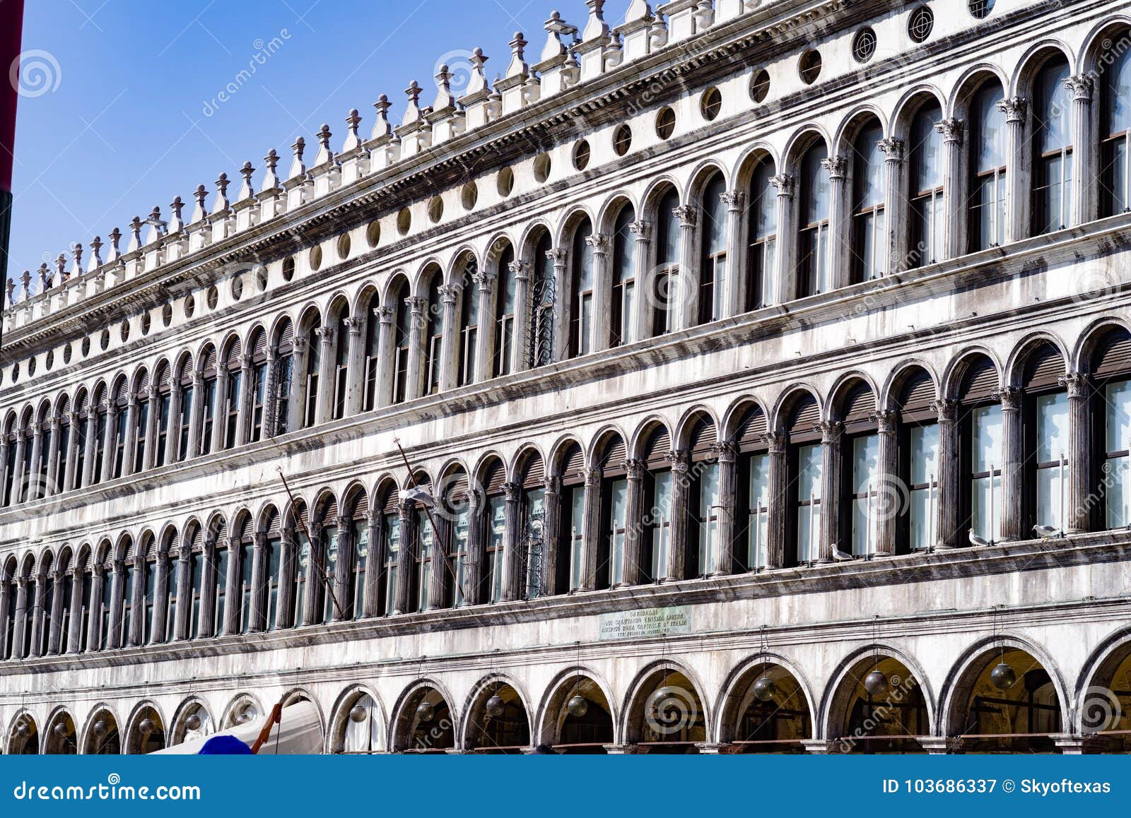 impressive biblioteca nazionale marciana on piazza san marco in venice.
