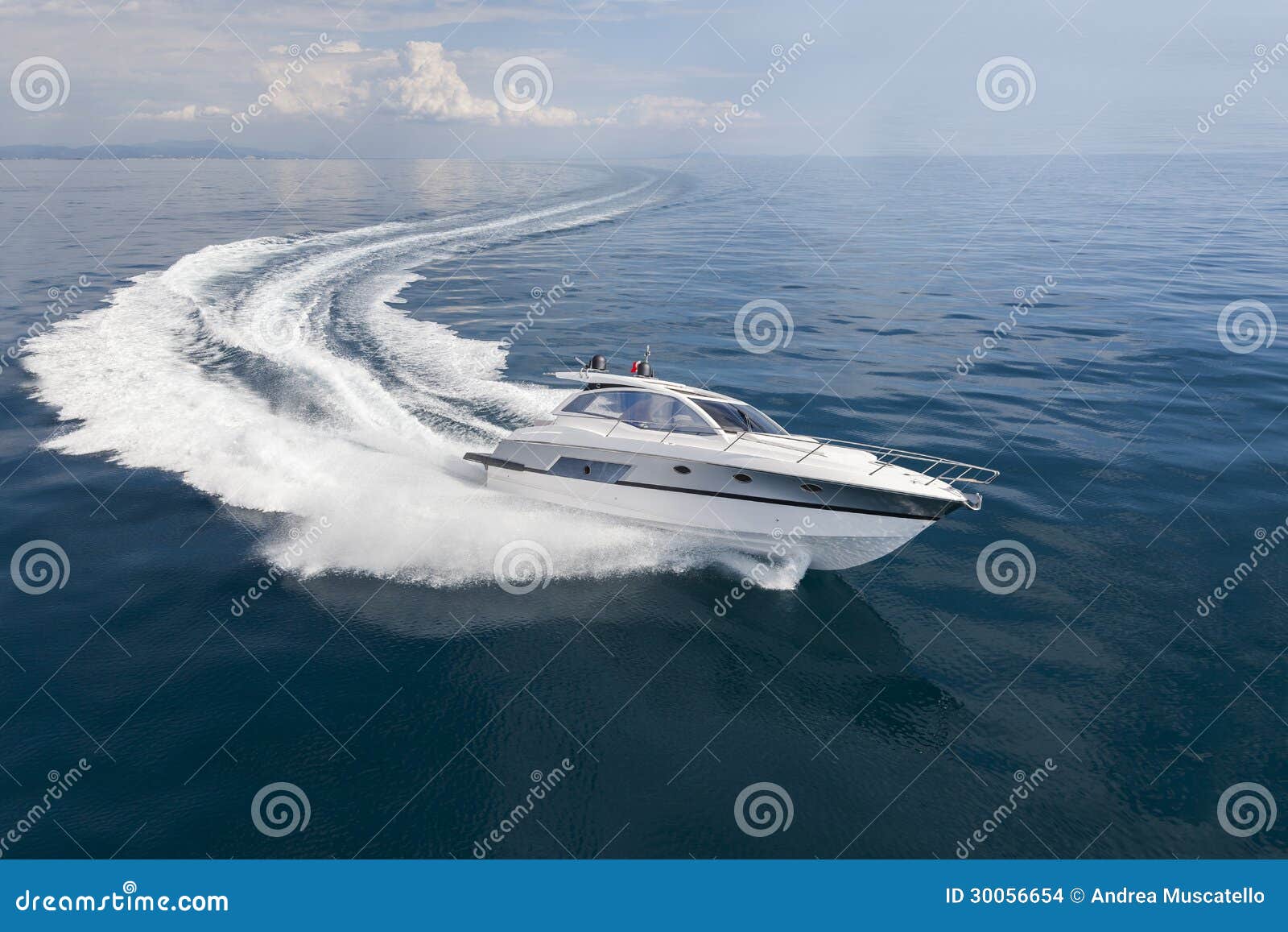 Motor boat making turn stock photo. Image of agile, vessel ...