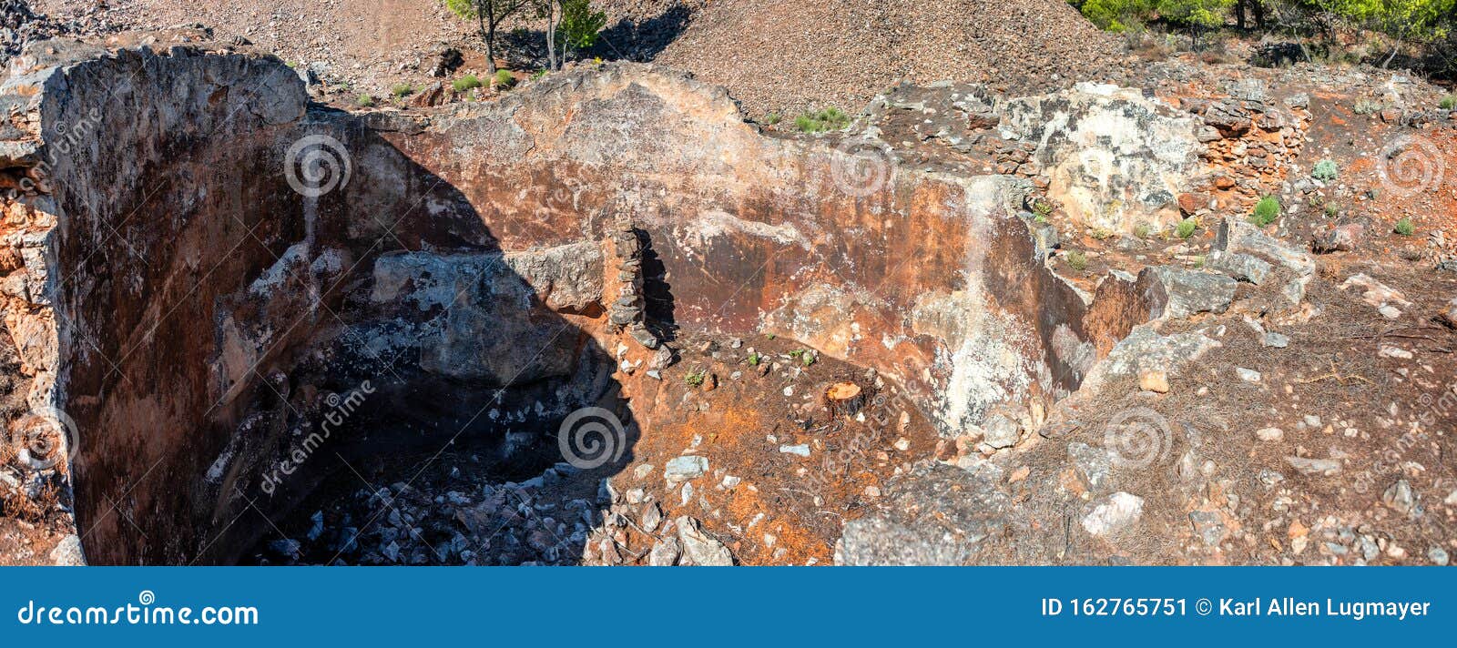 the ancient silver mines near lavrion, peleponnes, greece