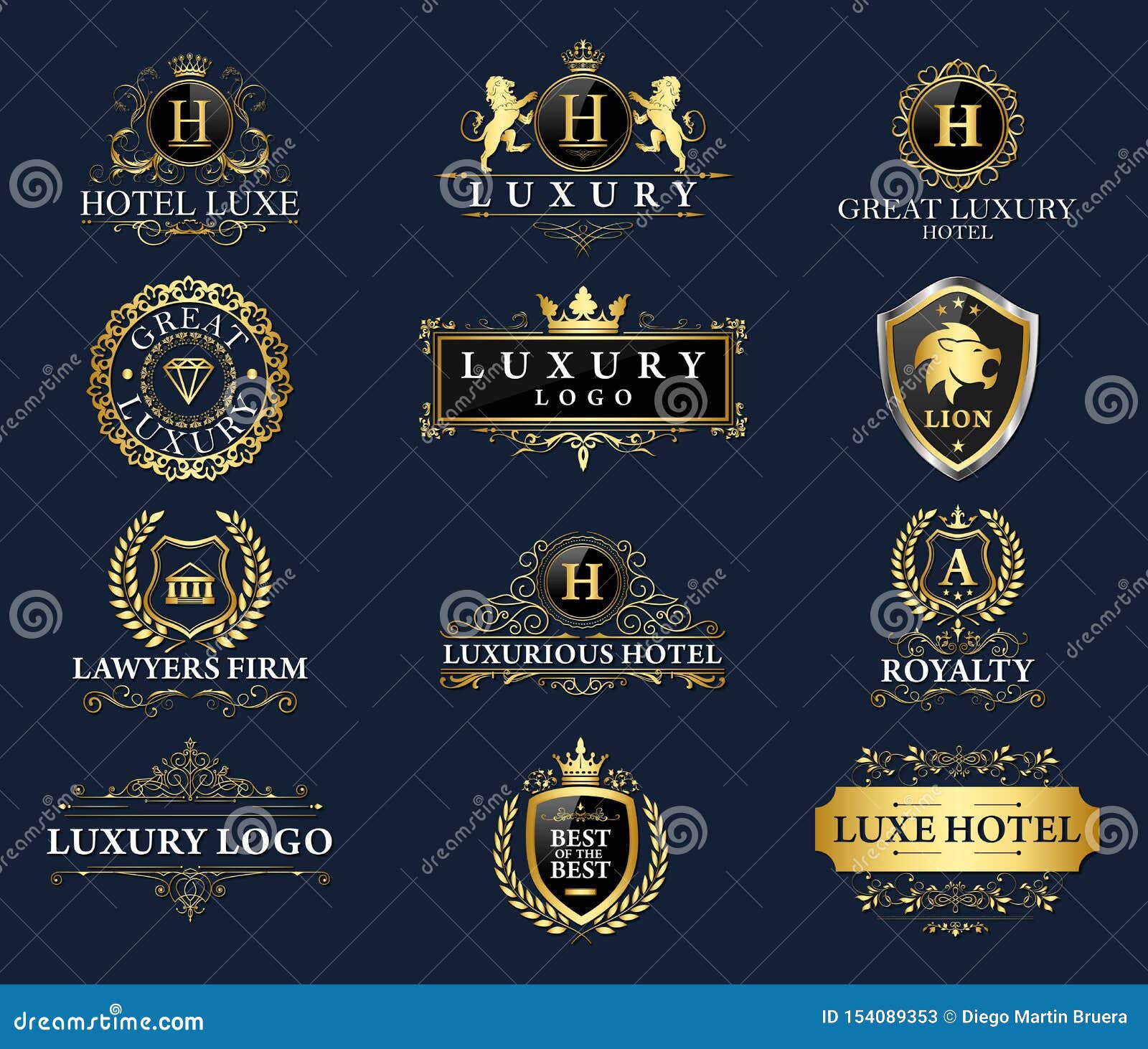 Luxury setting. Elegant logo.