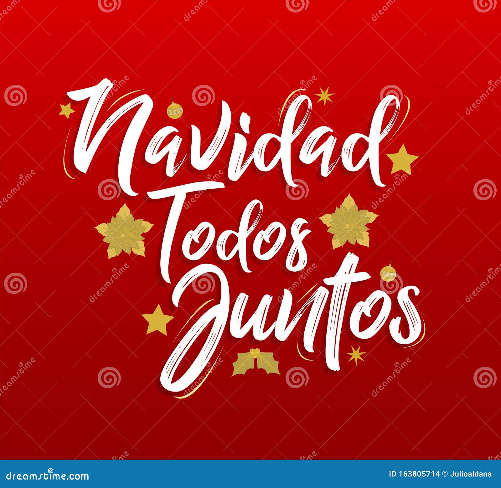 navidad todos juntos, christmas all together, spanish text lettering 