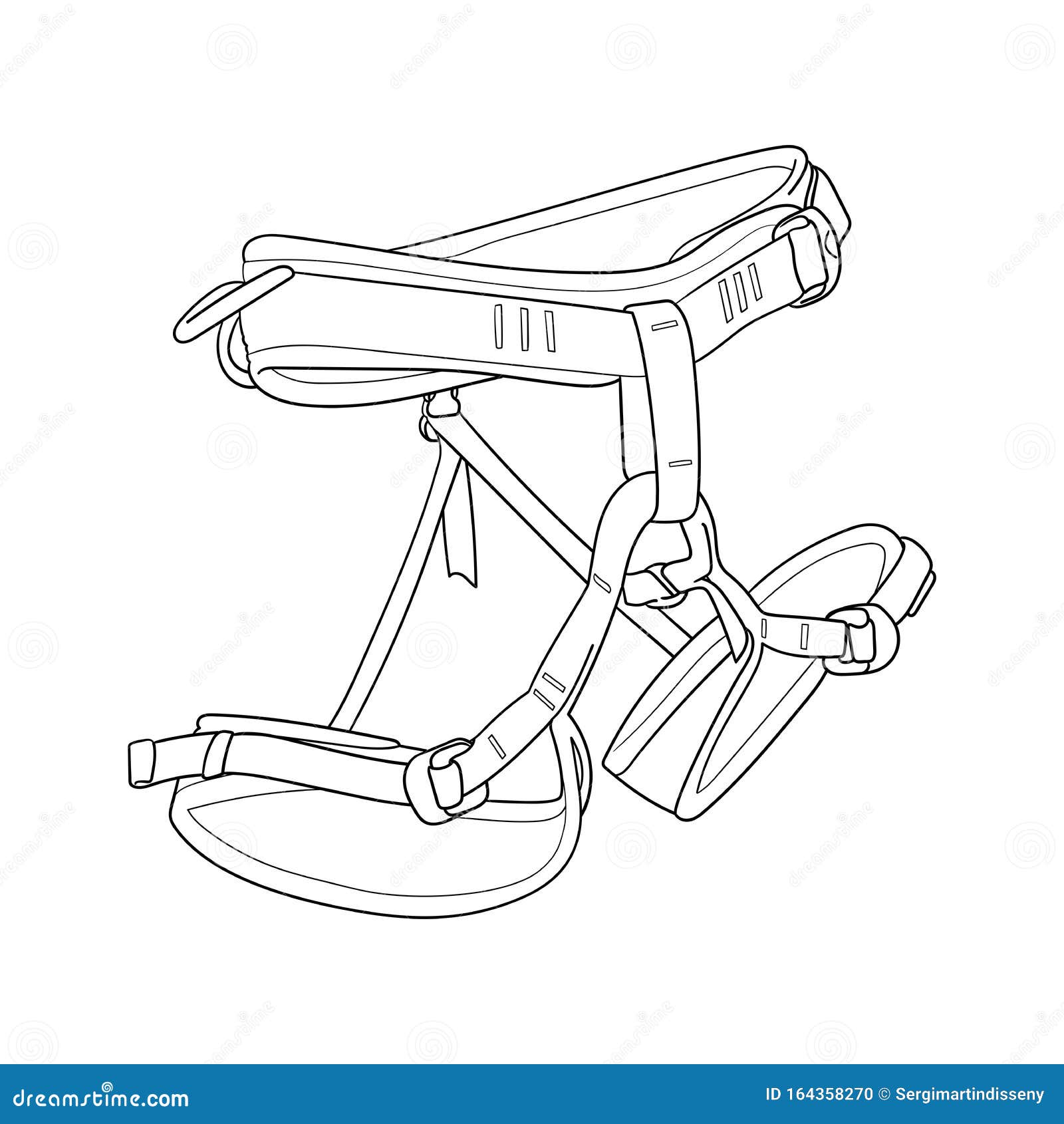 Climbing Harness. Vector Illustration Stock Vector Illustration of