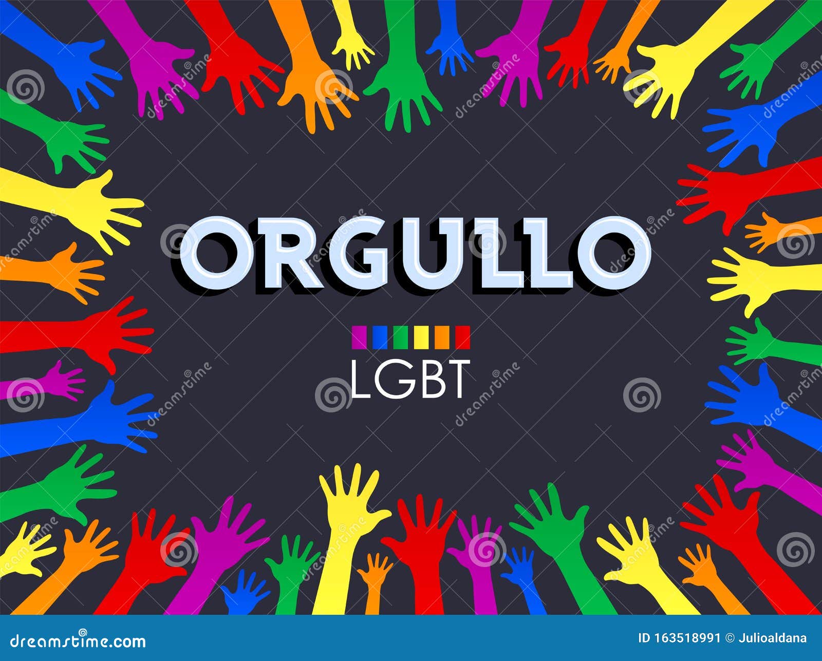 orgullo, pride spanish text lgbt support  banner .
