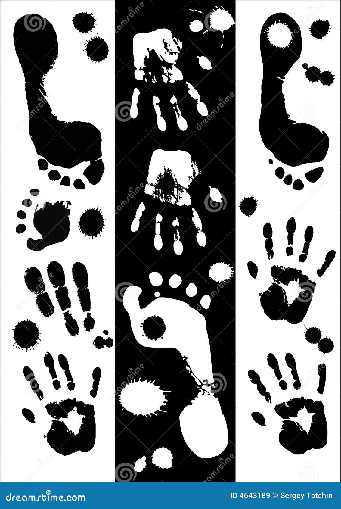 imprints of hands and foots