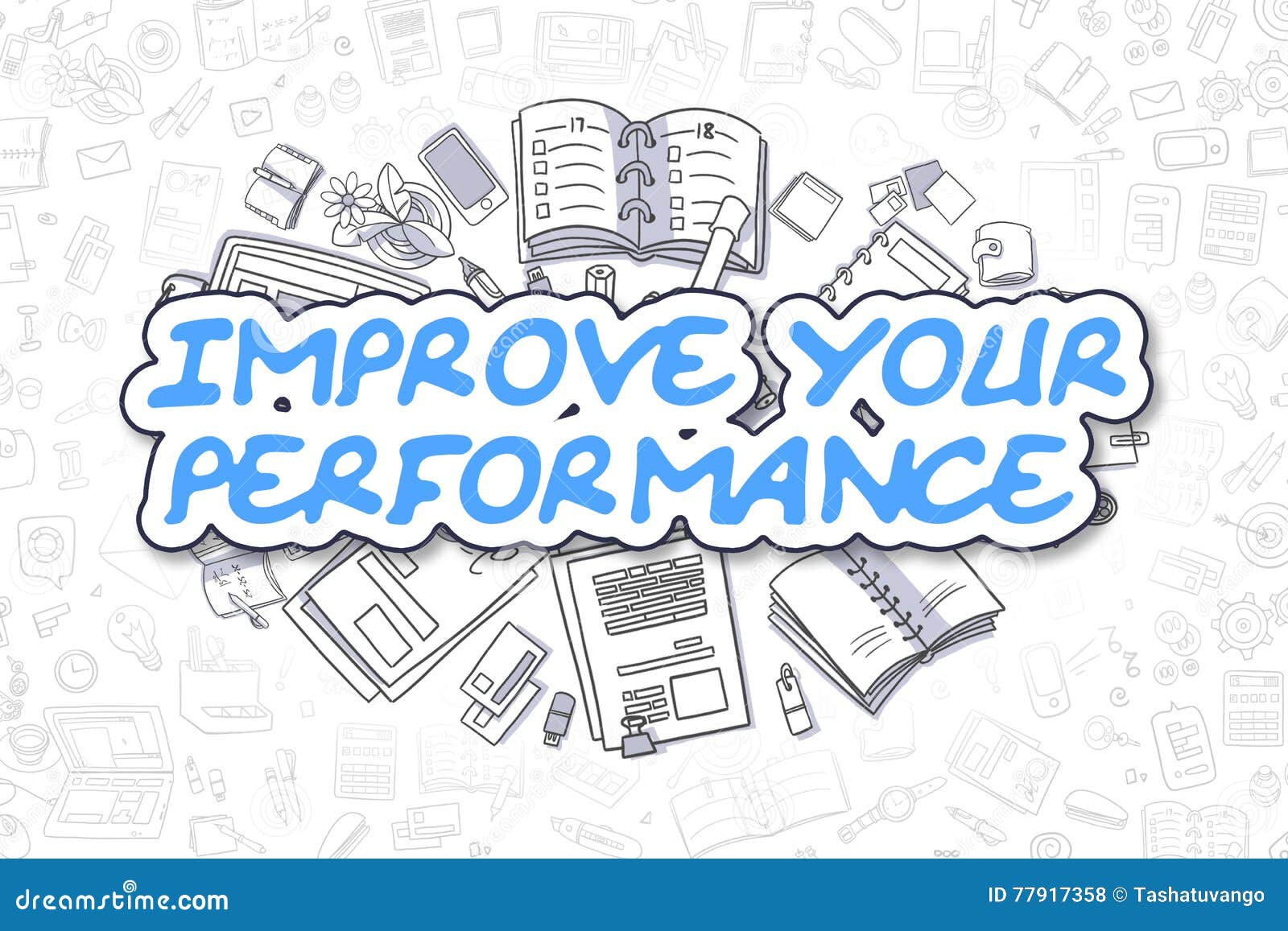 Improve Your Performance Business Concept Stock Illustration