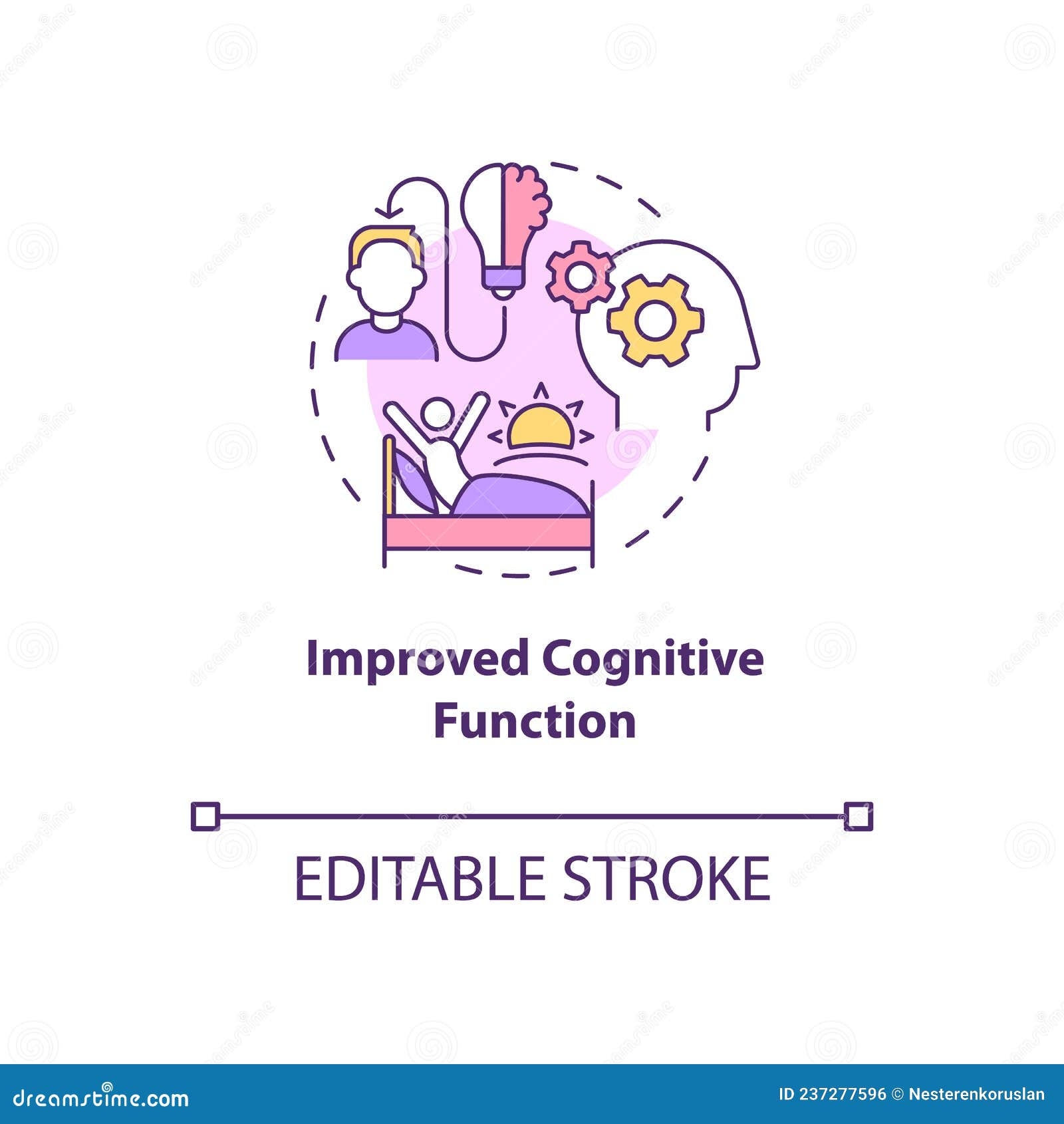 improved cognitive functions concept icon