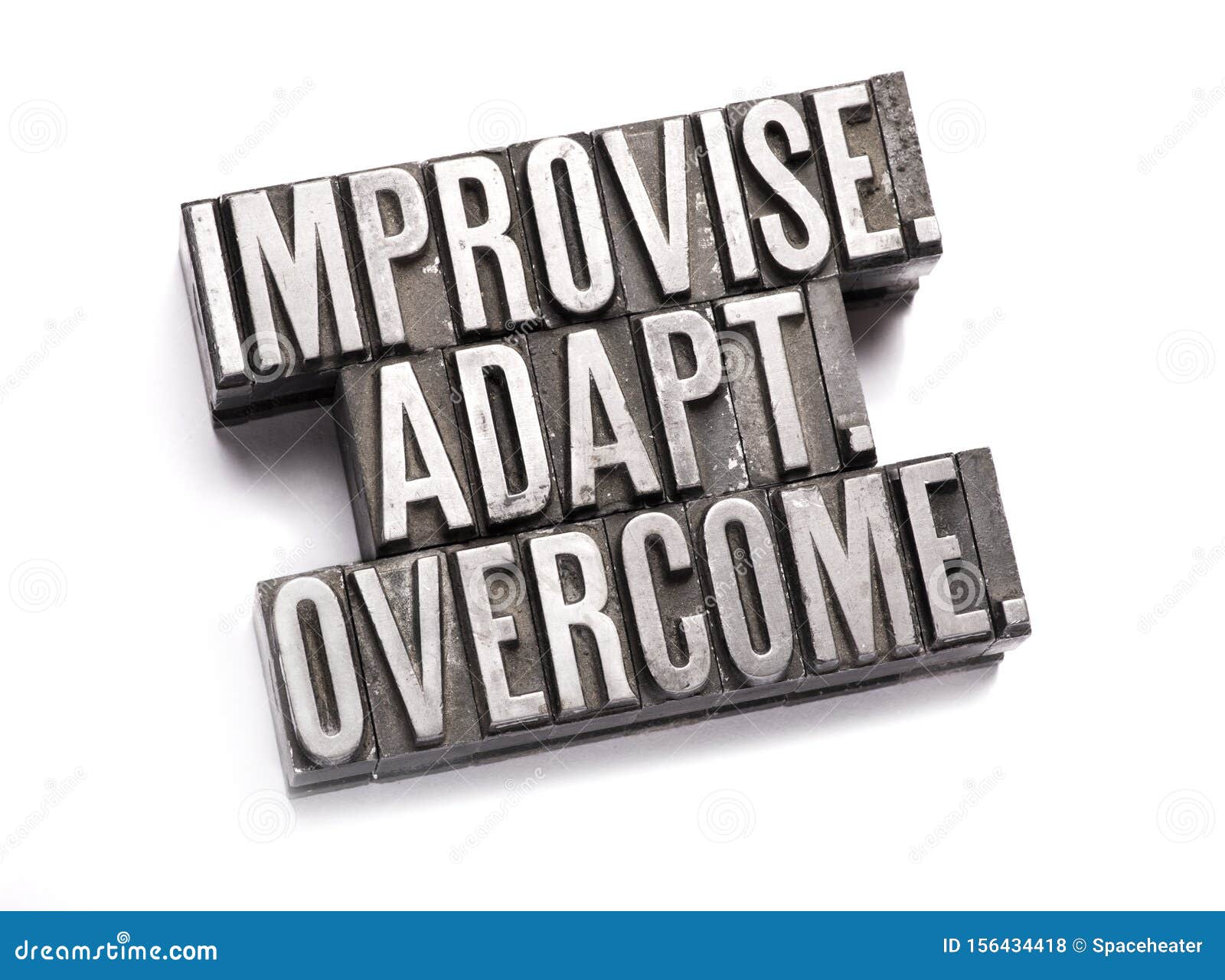 Improvise, adapt, overcome stock photo. Image of motivational - 156434418