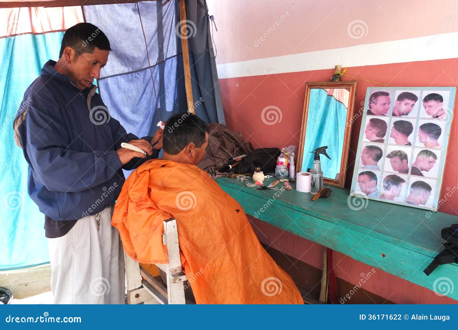 Improvised Hair Salon Guatemala Editorial Photography Image Of