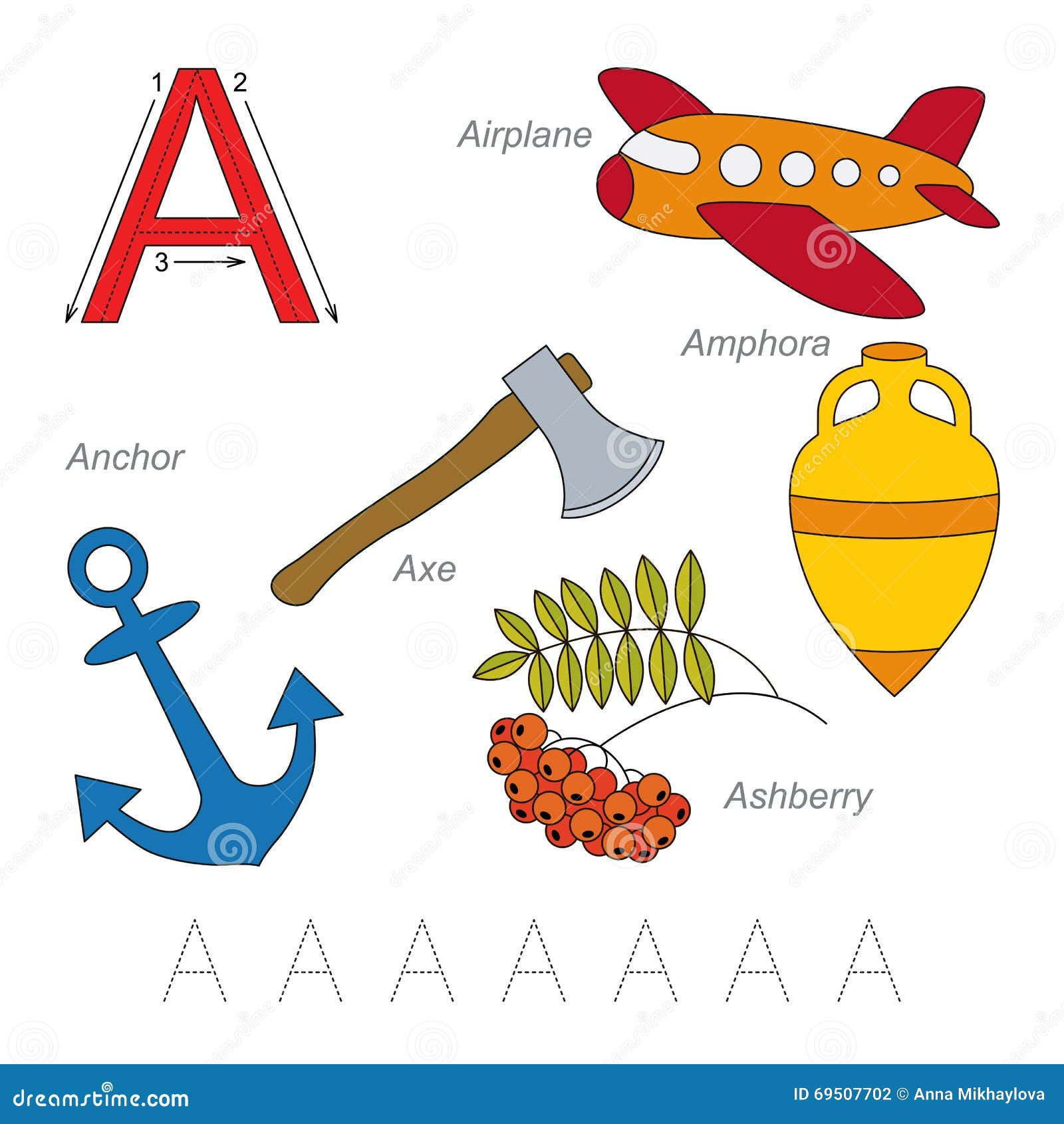 Imágenes para la letra a ilustración del vector. Ilustración de inglés