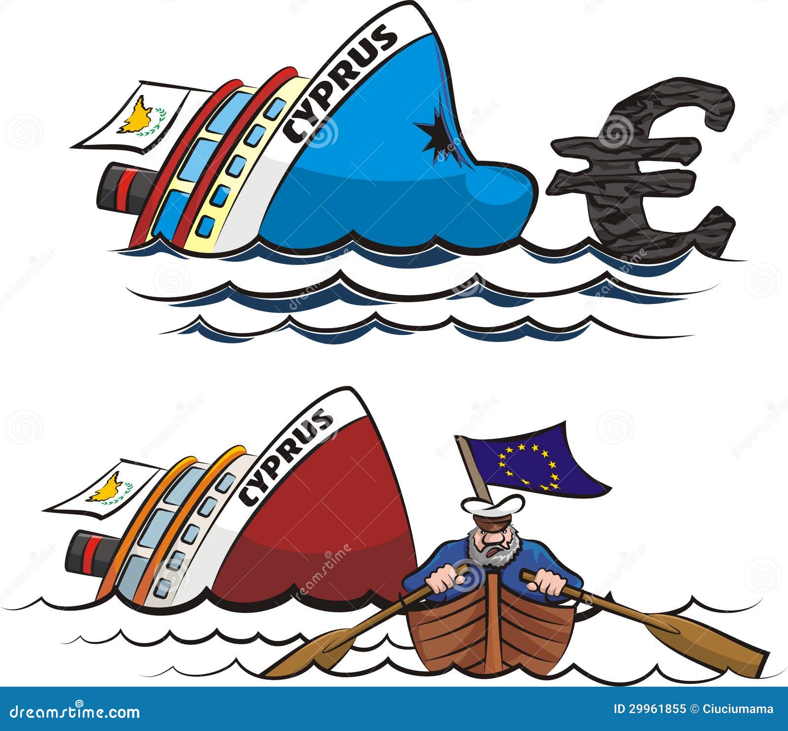 Cypriot financial crisis stock vector. Illustration of crisis 29961855