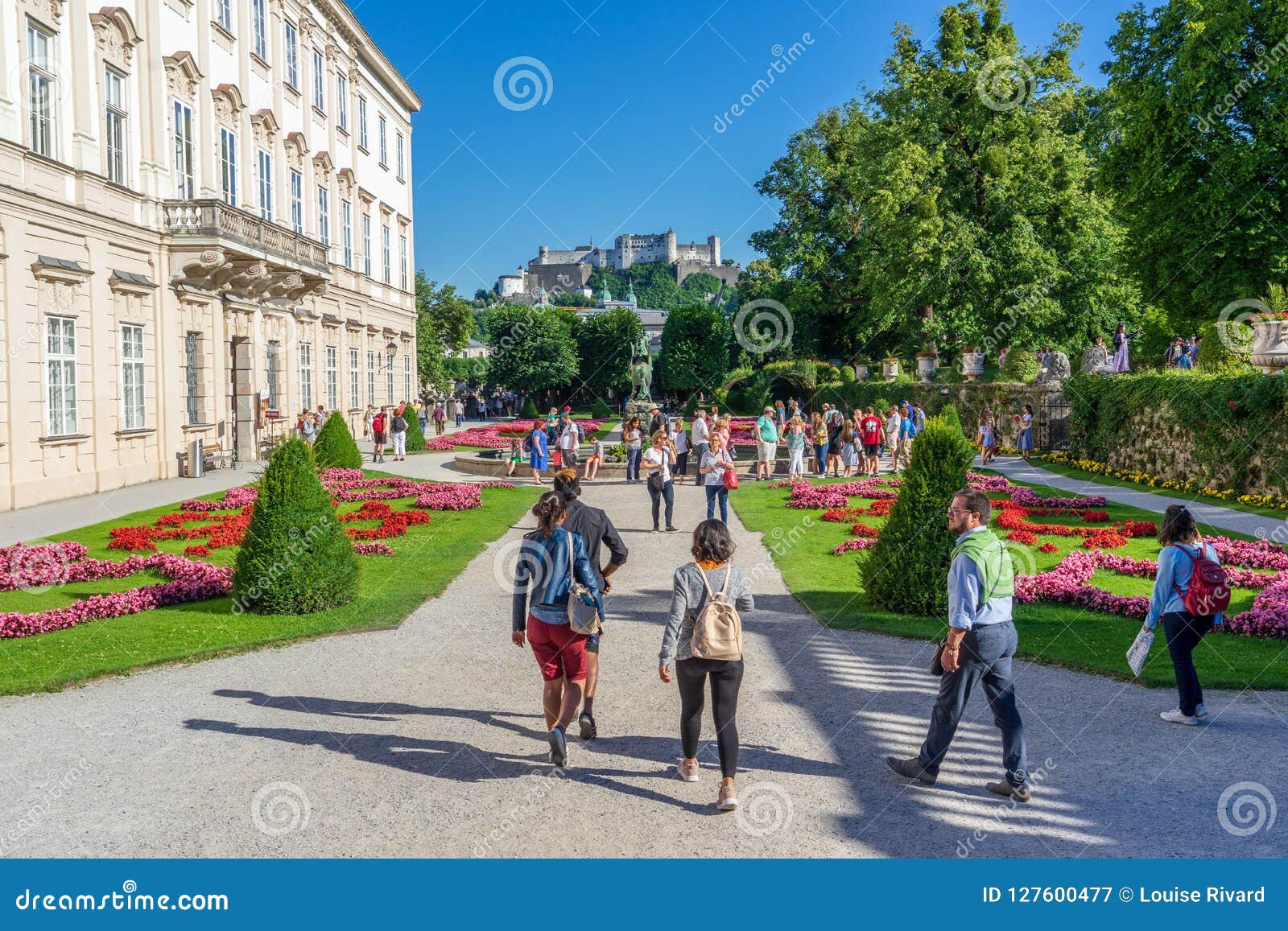 Walking In Mirabel Gardens At Salzburg Editorial Photography