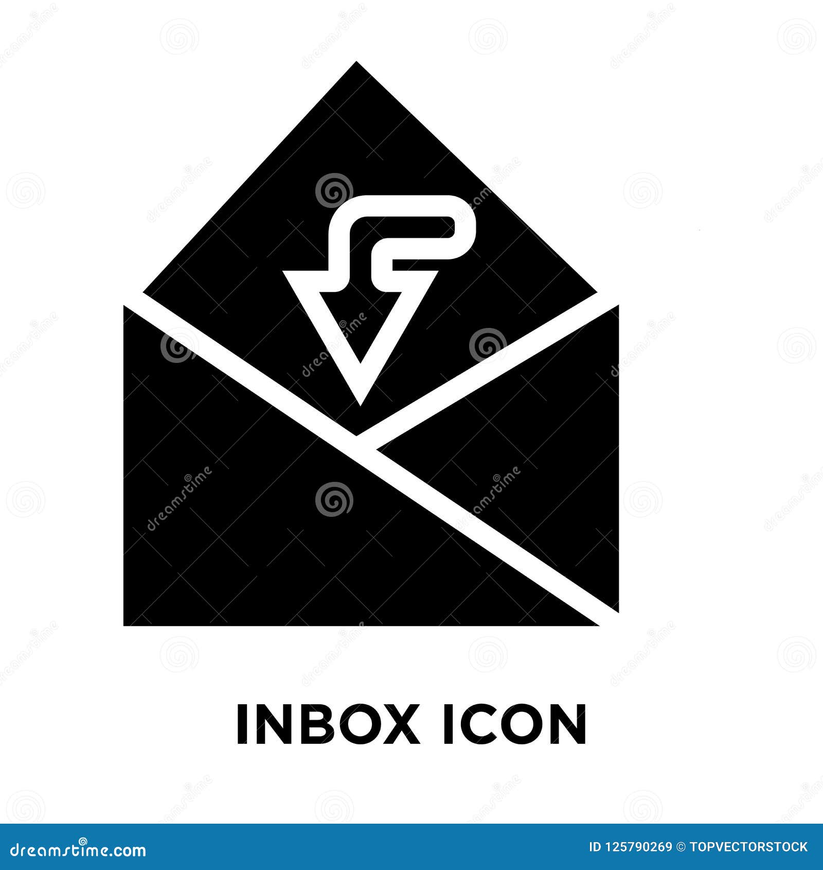 Inbox Icon Vector Isolated On White Background Logo Concept Of