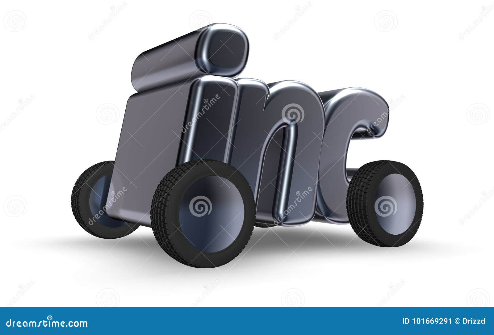 Inc symbol on wheels stock illustration. Illustration of economics