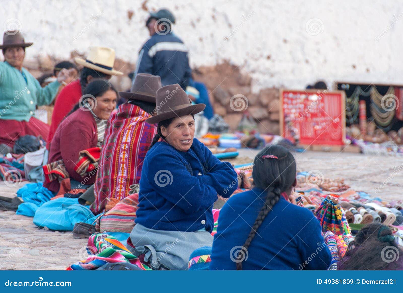 Inca Market in Chichero, Peru Redactionele Stock Afbeelding Image of