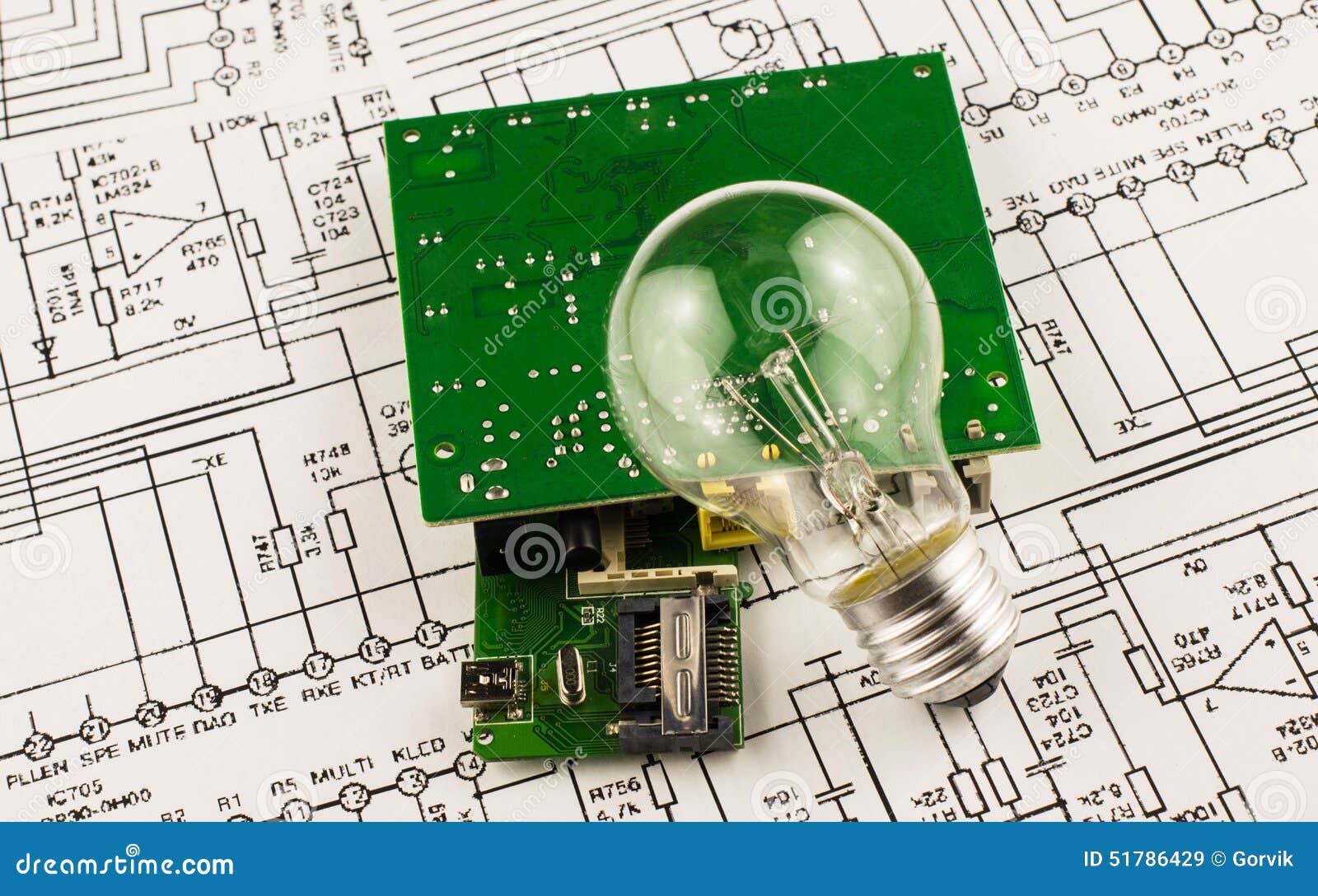incandescence lamp and chip