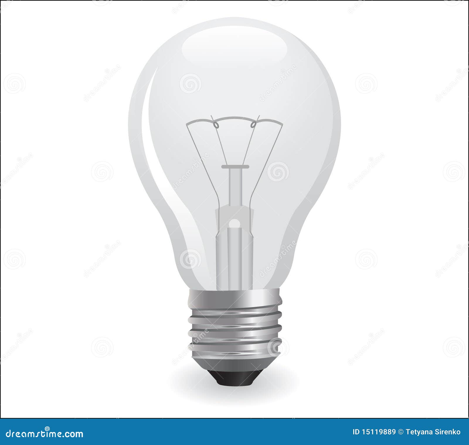 Incandescent electric lamp stock vector. Illustration of light 15119889
