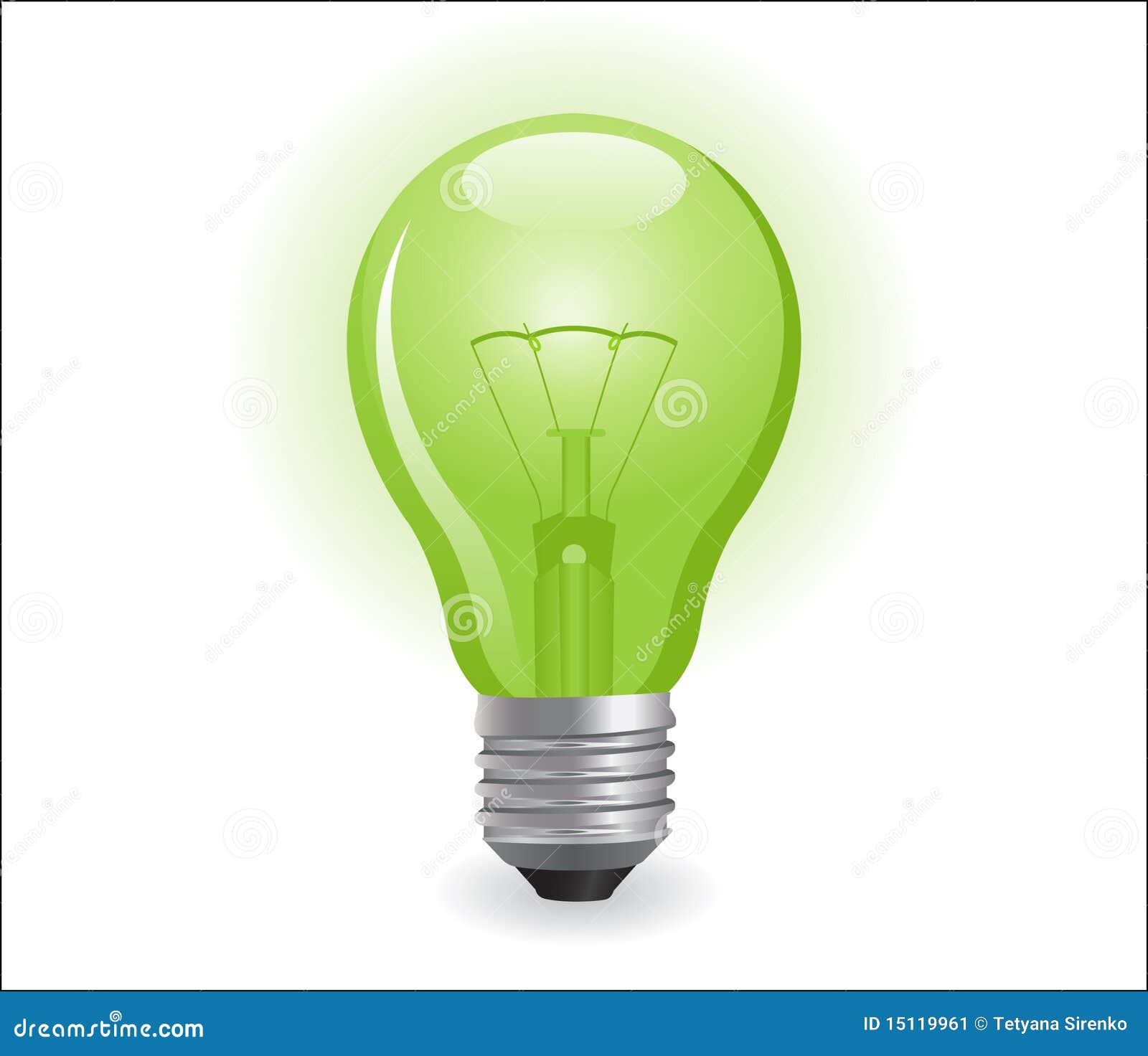 Incandescent electric lamp stock vector. Illustration of clean 15119961