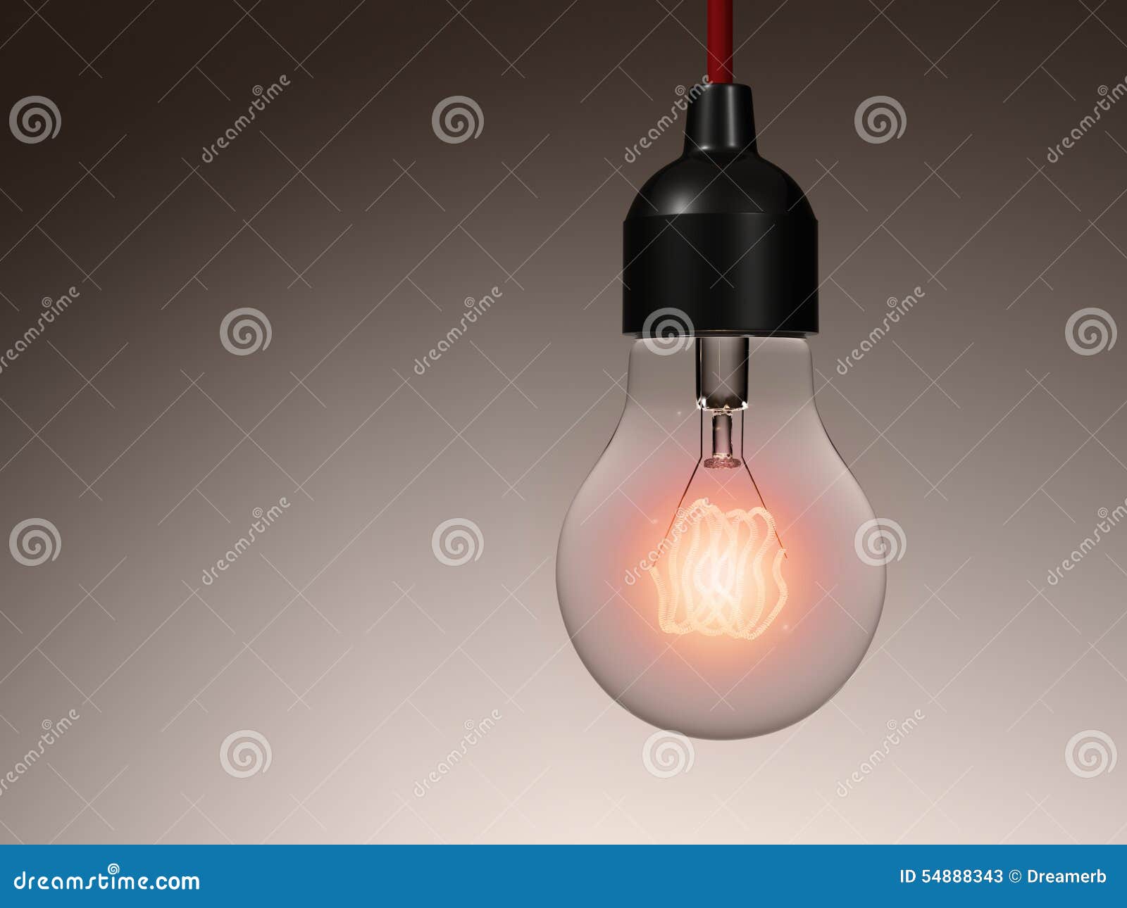 Incandescent Light Bulb Stock Illustration Illustration Of