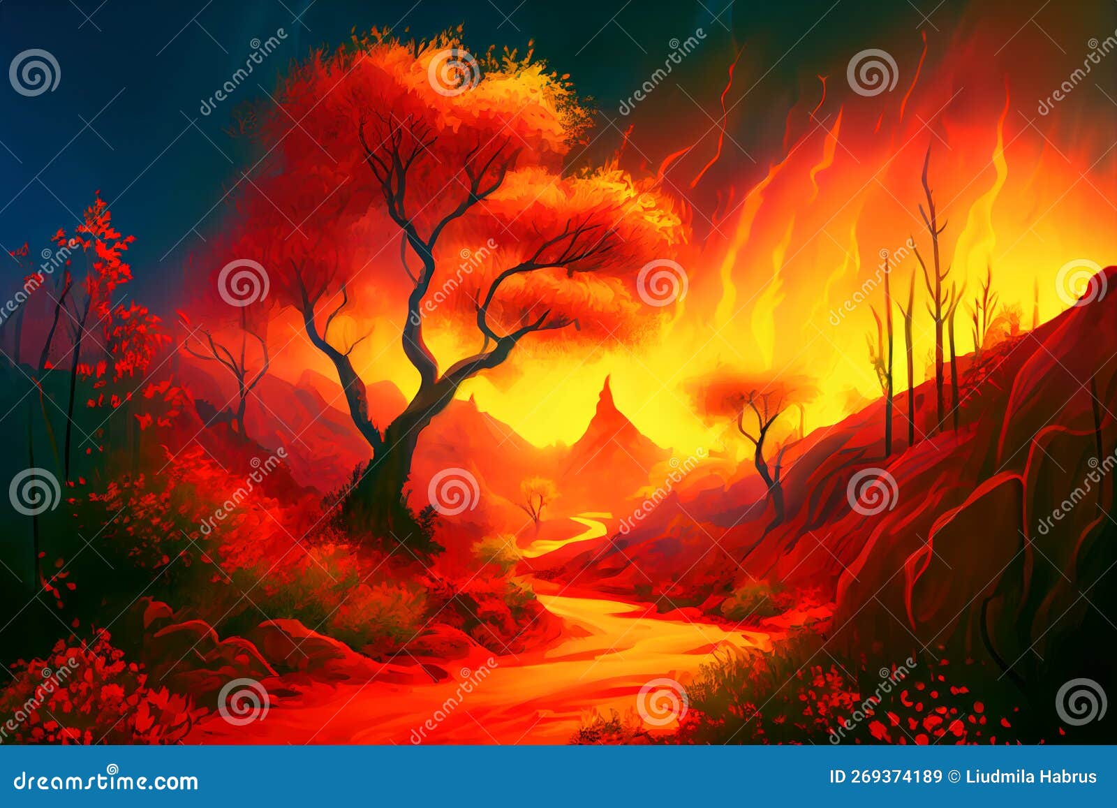 incendio-forestal-de-caricatura-ai-generativo-269374189.jpg
