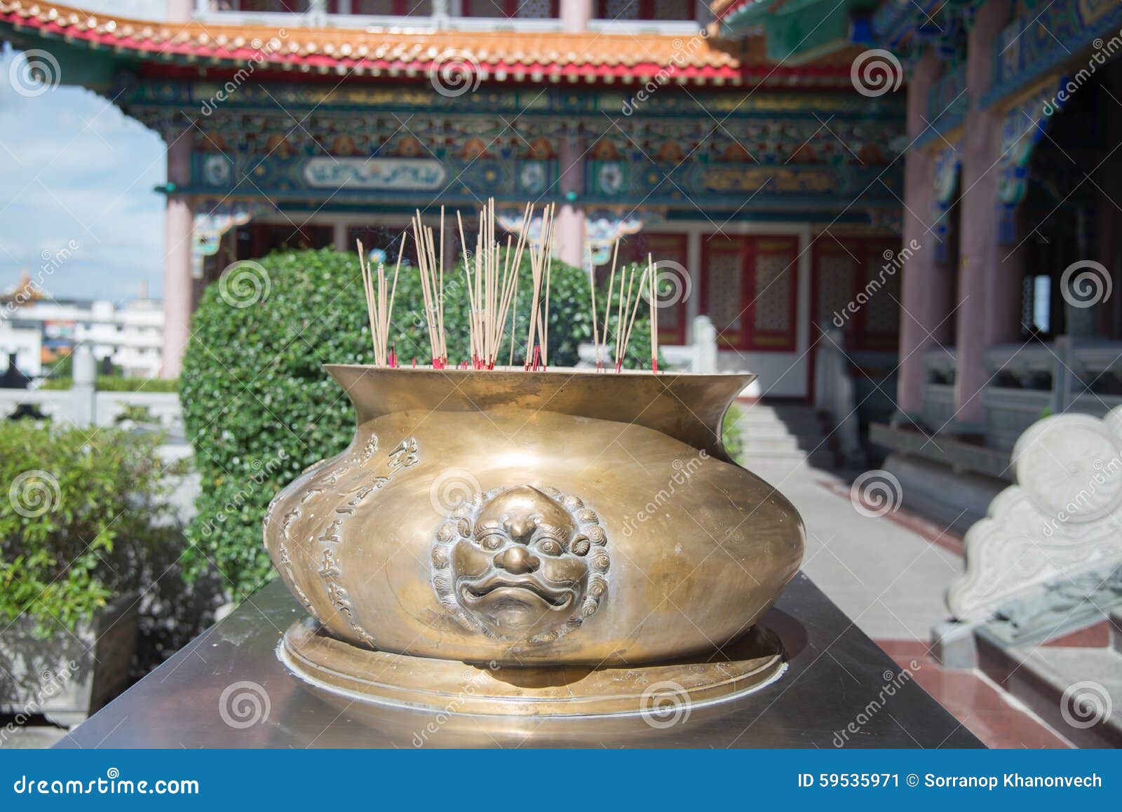 Incense at the altar stock image. Image of culture, chinese 59535971