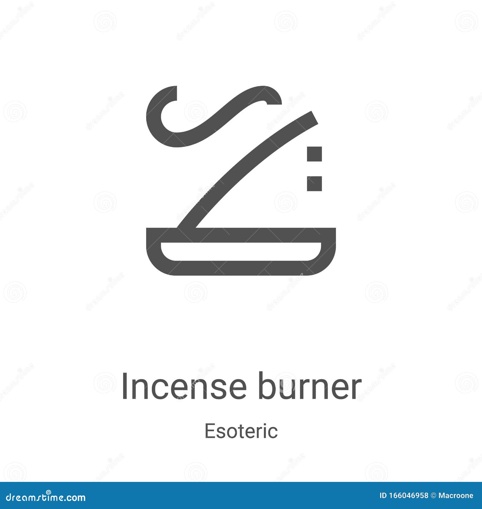 Incense Burner Icon Vector from Esoteric Collection. Thin Line Incense Burner Outline Icon