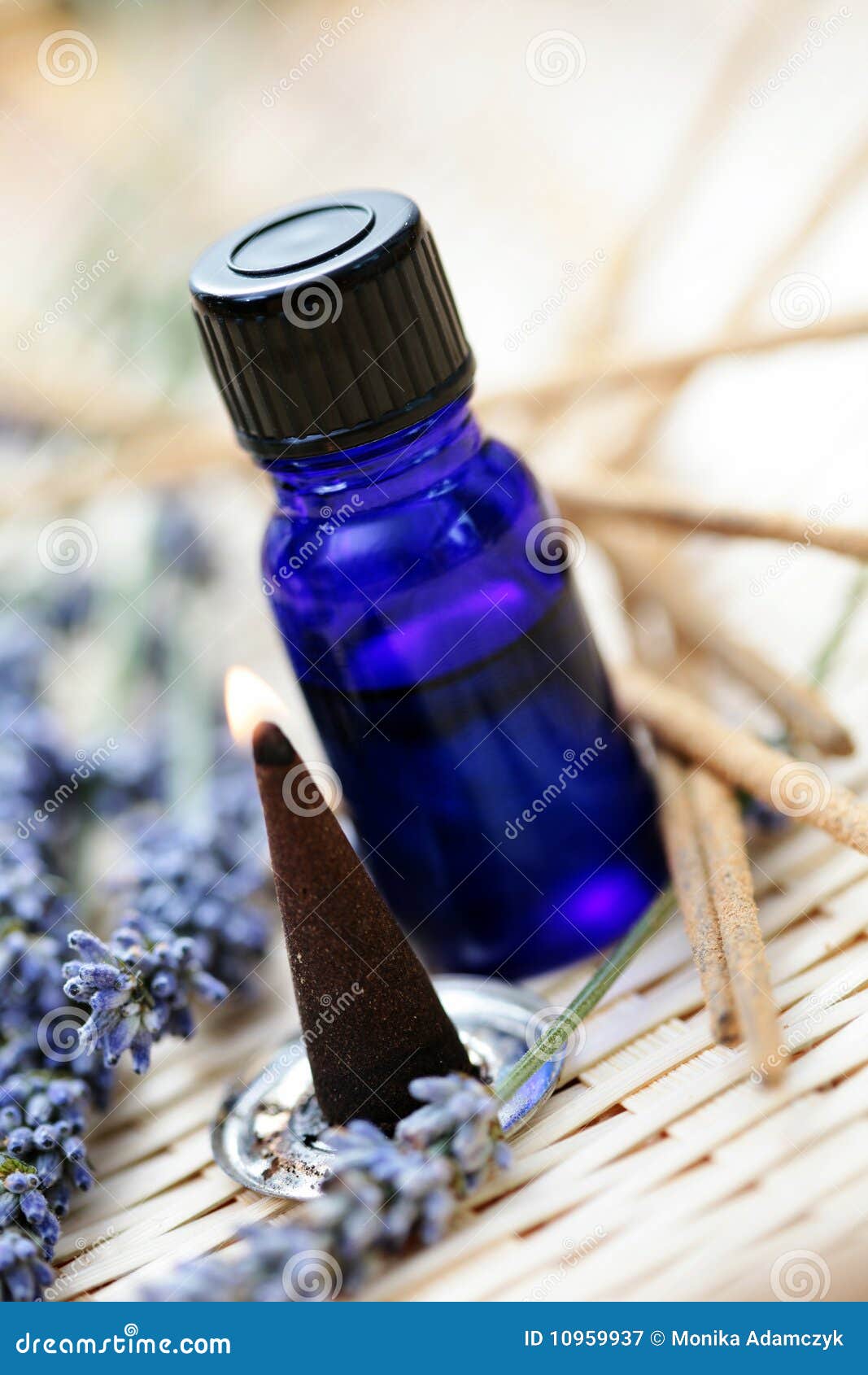 Incense Cones and Aromatherapy Oil Stock Image Image of plant