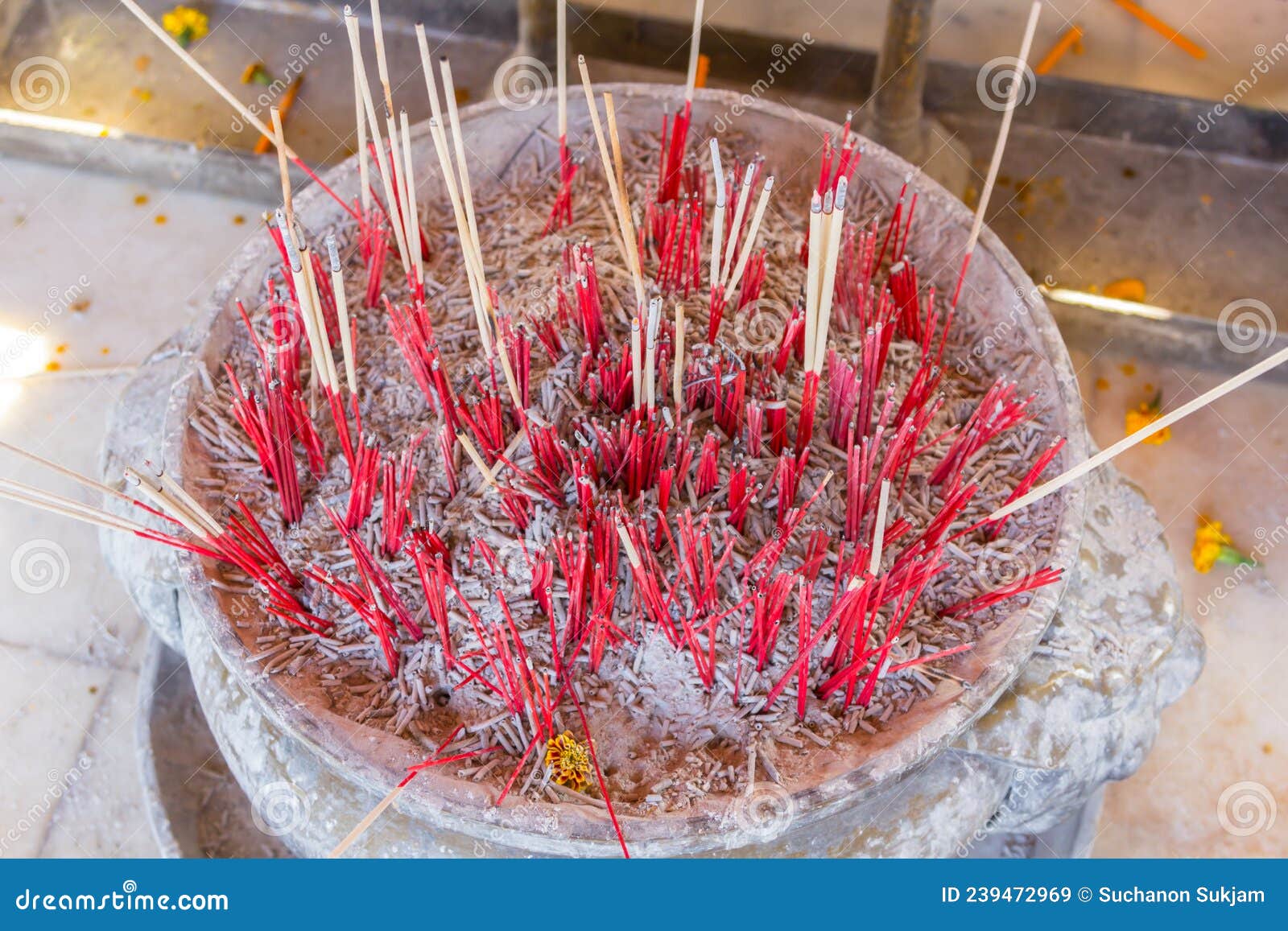 Incense in incense burner stock image. Image of container 239472969