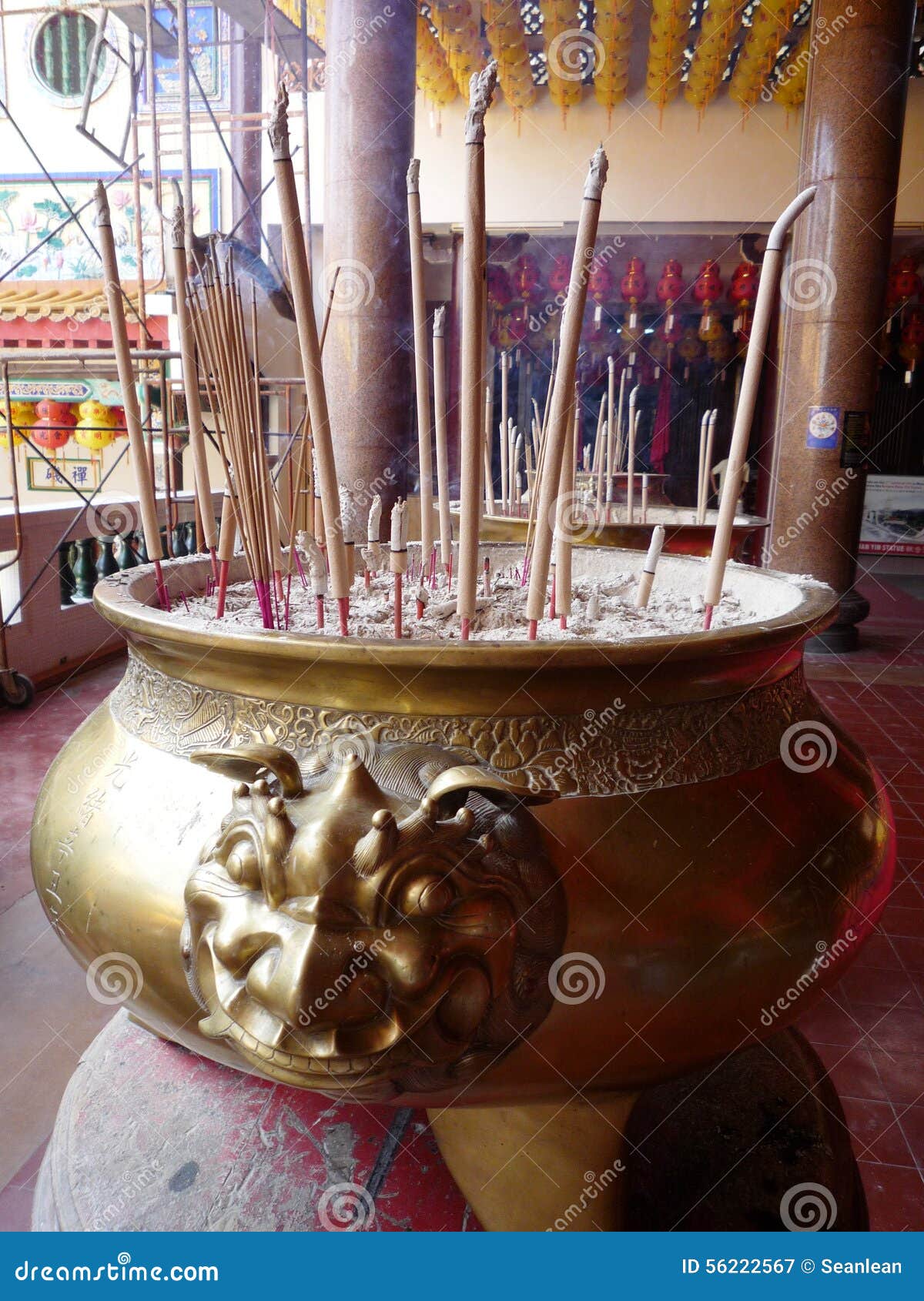Incense Pot in Chinese Temple Stock Image Image of burner, faith