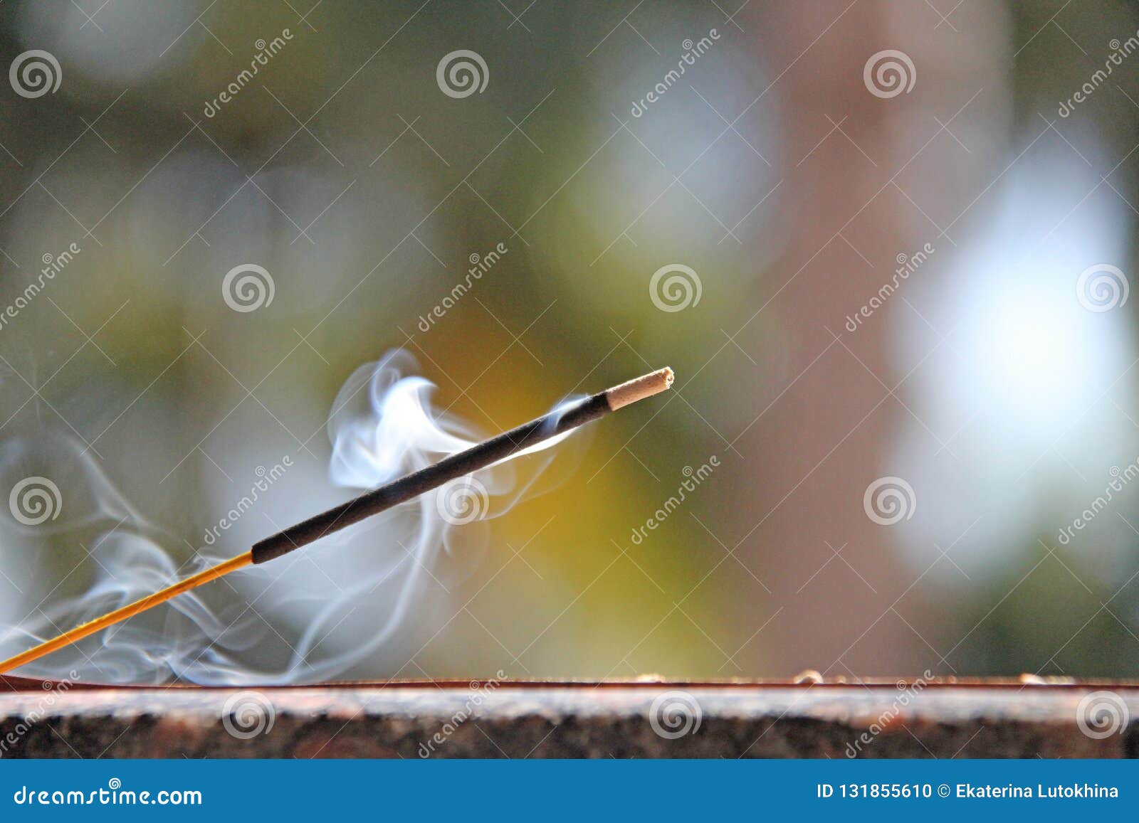 Incense Stick and Smoke from Incense Burning. Beautiful Smoke. B Stock Photo Image of concept