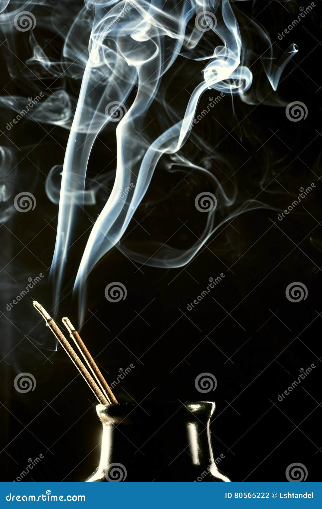 Incense sticks and smoke stock photo. Image of meditation 80565222
