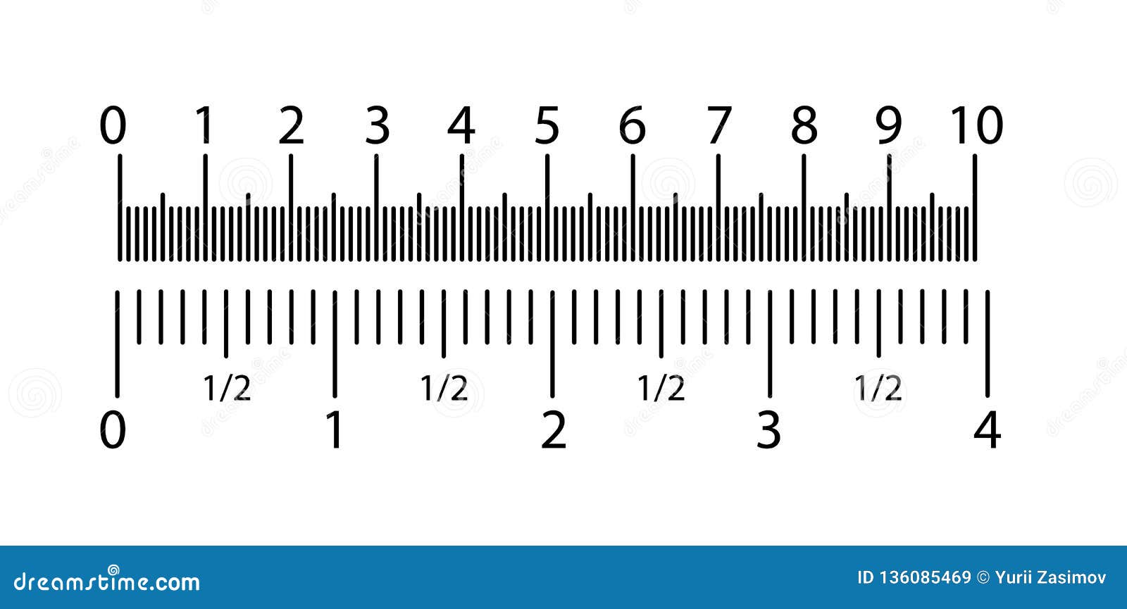 Inch and Metric Rulers Set. Centimeters and Inches Measuring Scale Cm  Metrics Indicator Stock Vector - Illustration of graph, indication:  136085469