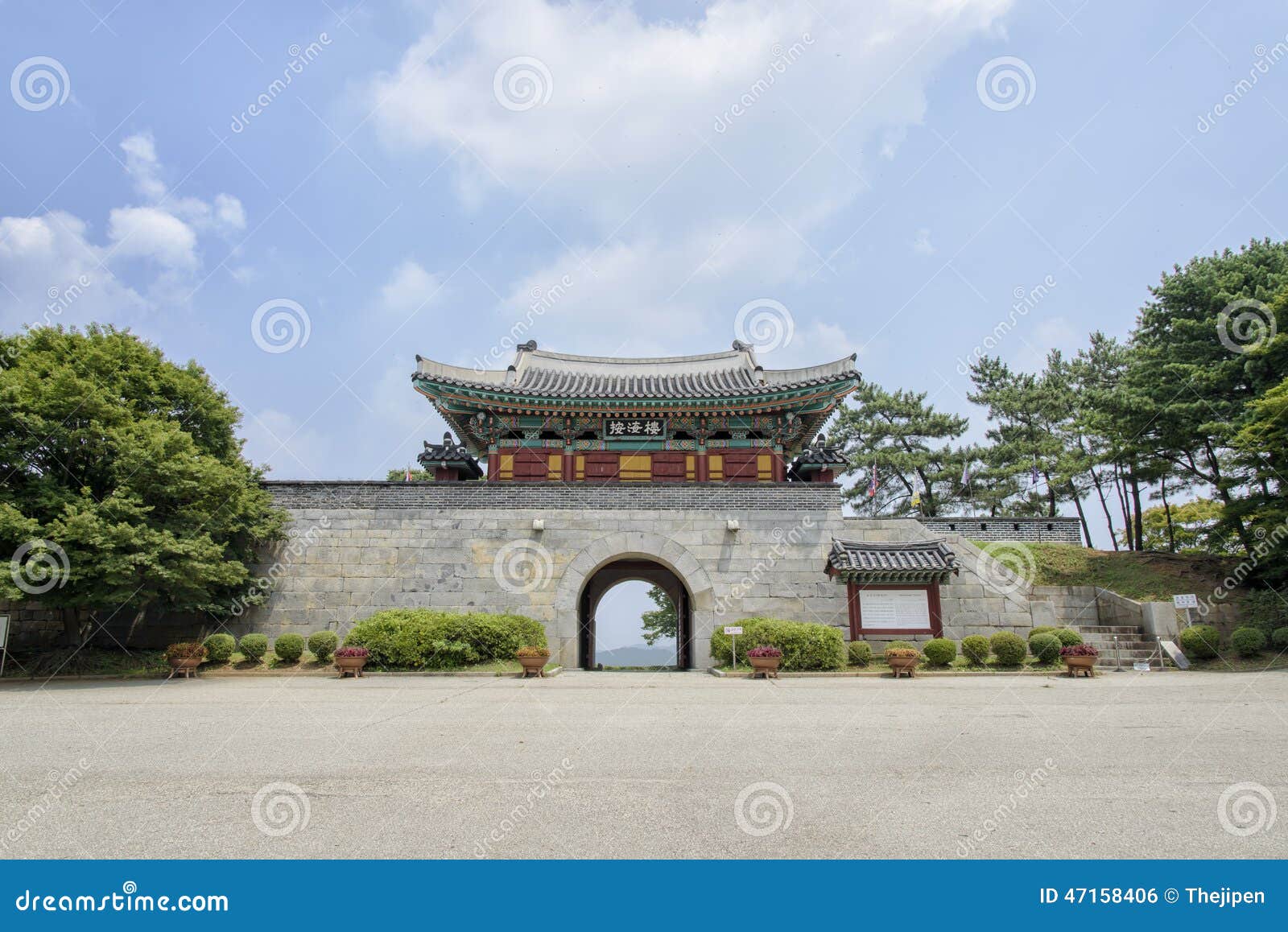 Front View of the Gwangseongbo Fortress, in the Gwangseongbo Fort, Later  Named Anhaeru, Meaning Peaceful Sea, South Korea Stock Photo - Image of  incheon, island: 247113676