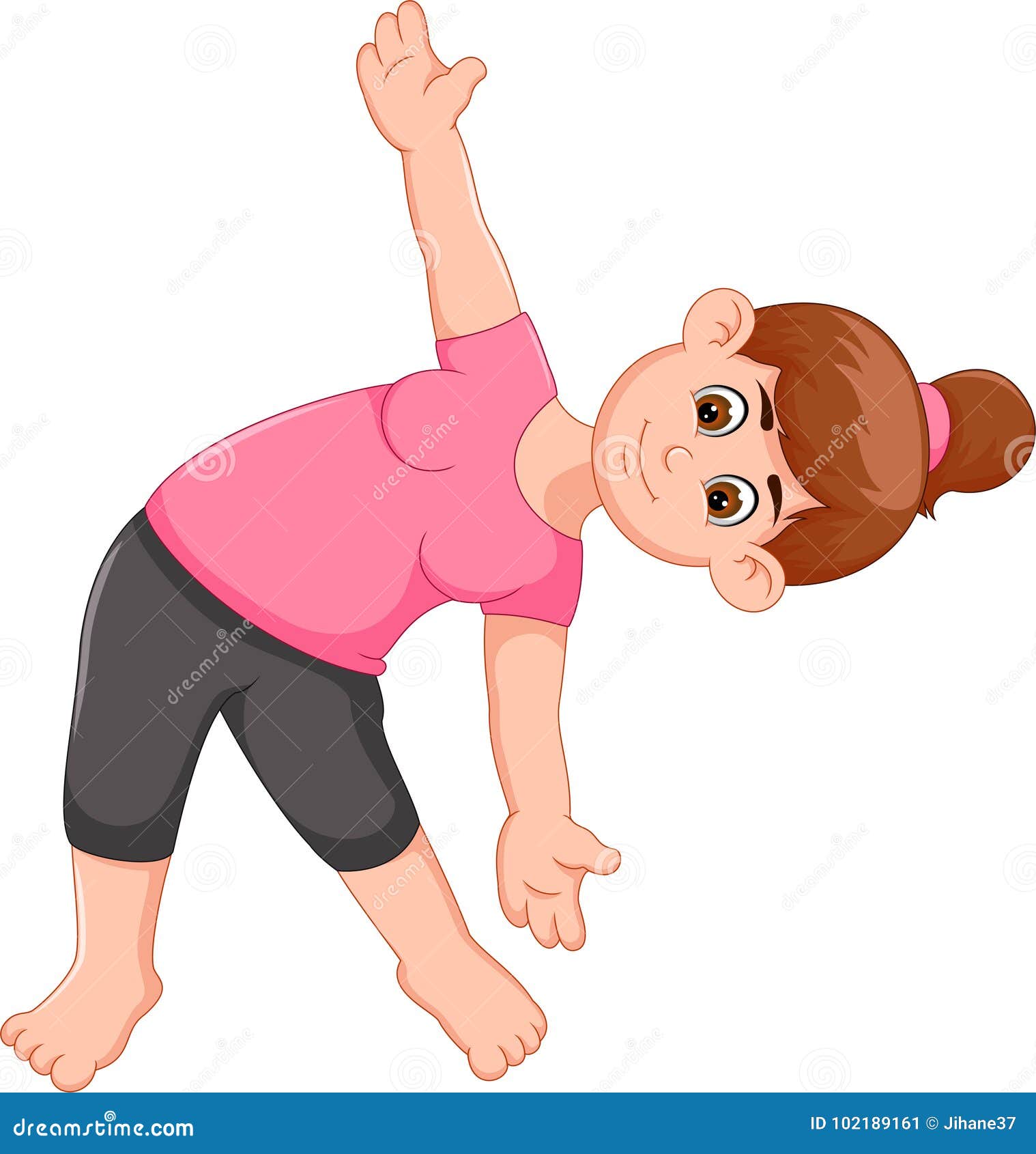 Inclinazione Exercing Di Sport Di Yoga Del Fumetto Divertente Della Donna Il Corpo Con L Ondeggiamento Illustrazione Di Stock Illustrazione Di Muscolo Rilassamento 102189161