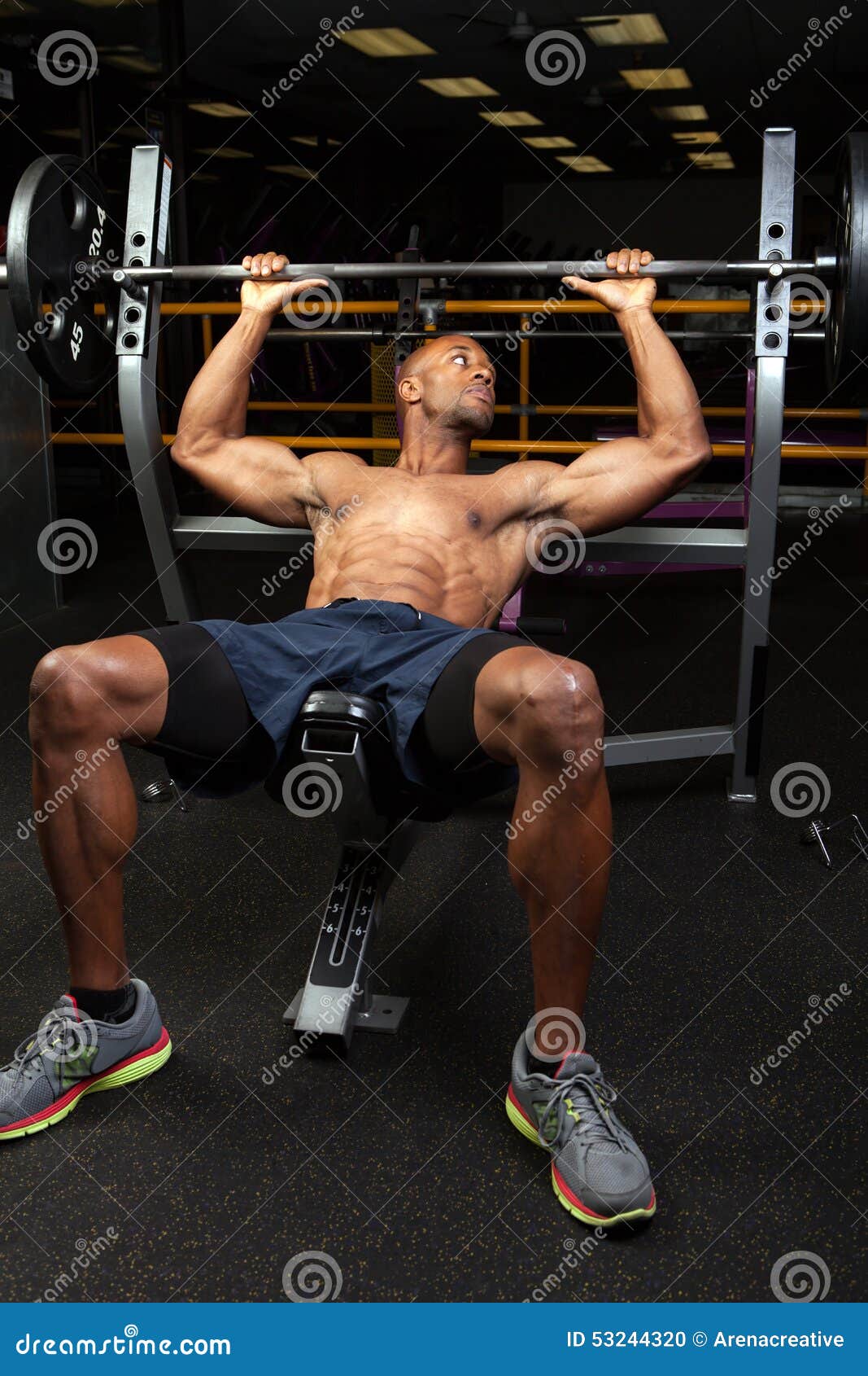 Incline Bench Press Lifting Stock Photo Image of lifter, biceps 53244320