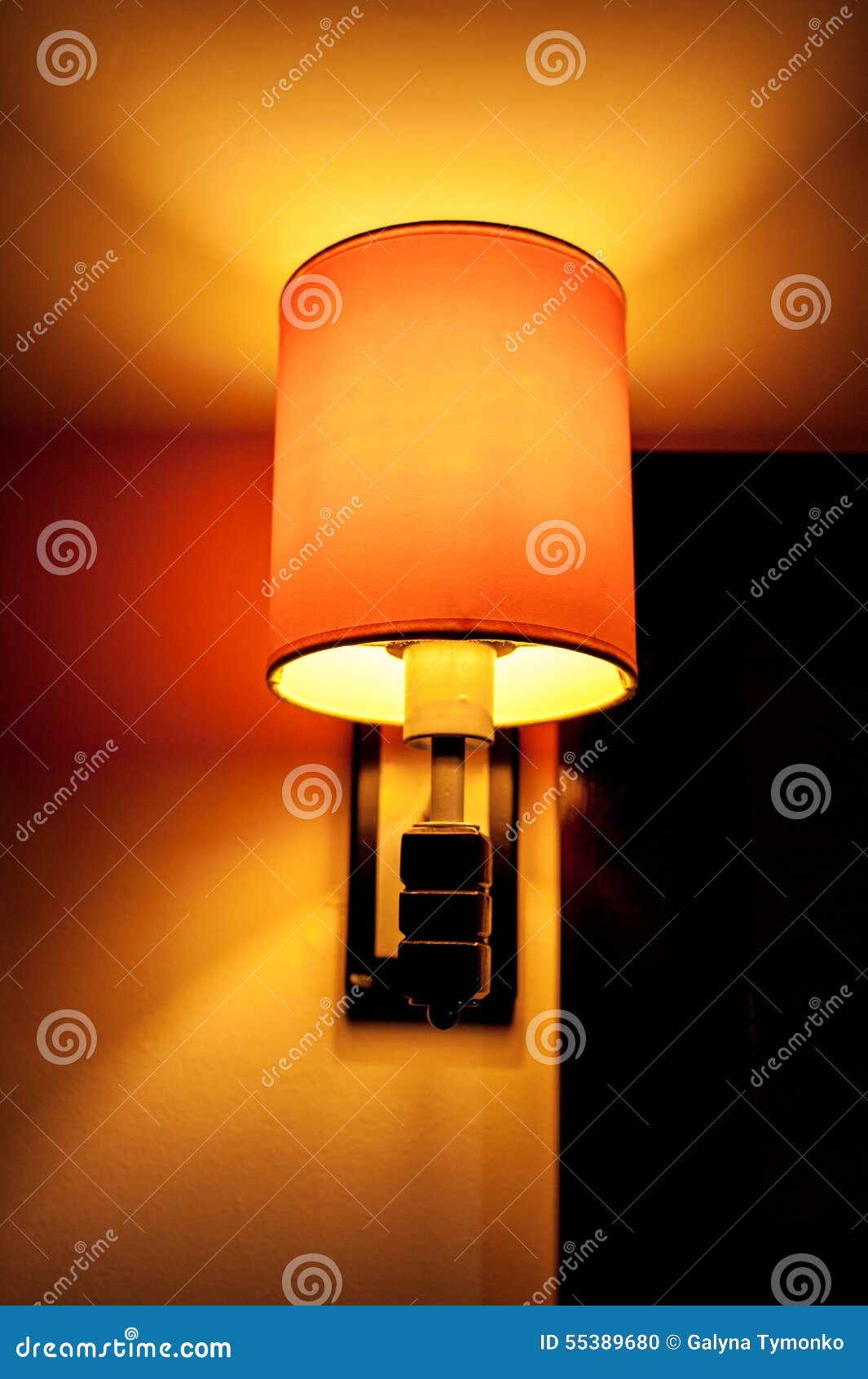 Included a Beautiful Wall Lamp in the Room Stock Photo Image of
