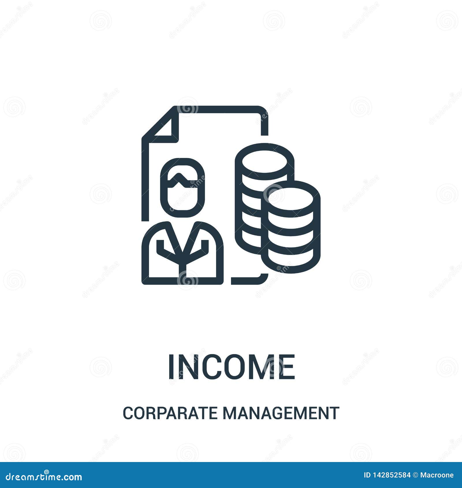 income icon  from corparate management collection. thin line income outline icon  . linear  for use