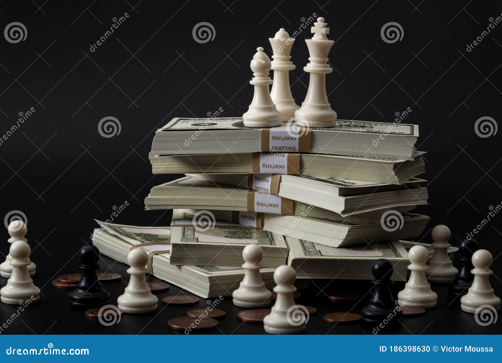 income inequality, class struggle in capitalism and social issue concept theme with large group of chess pawns representing the